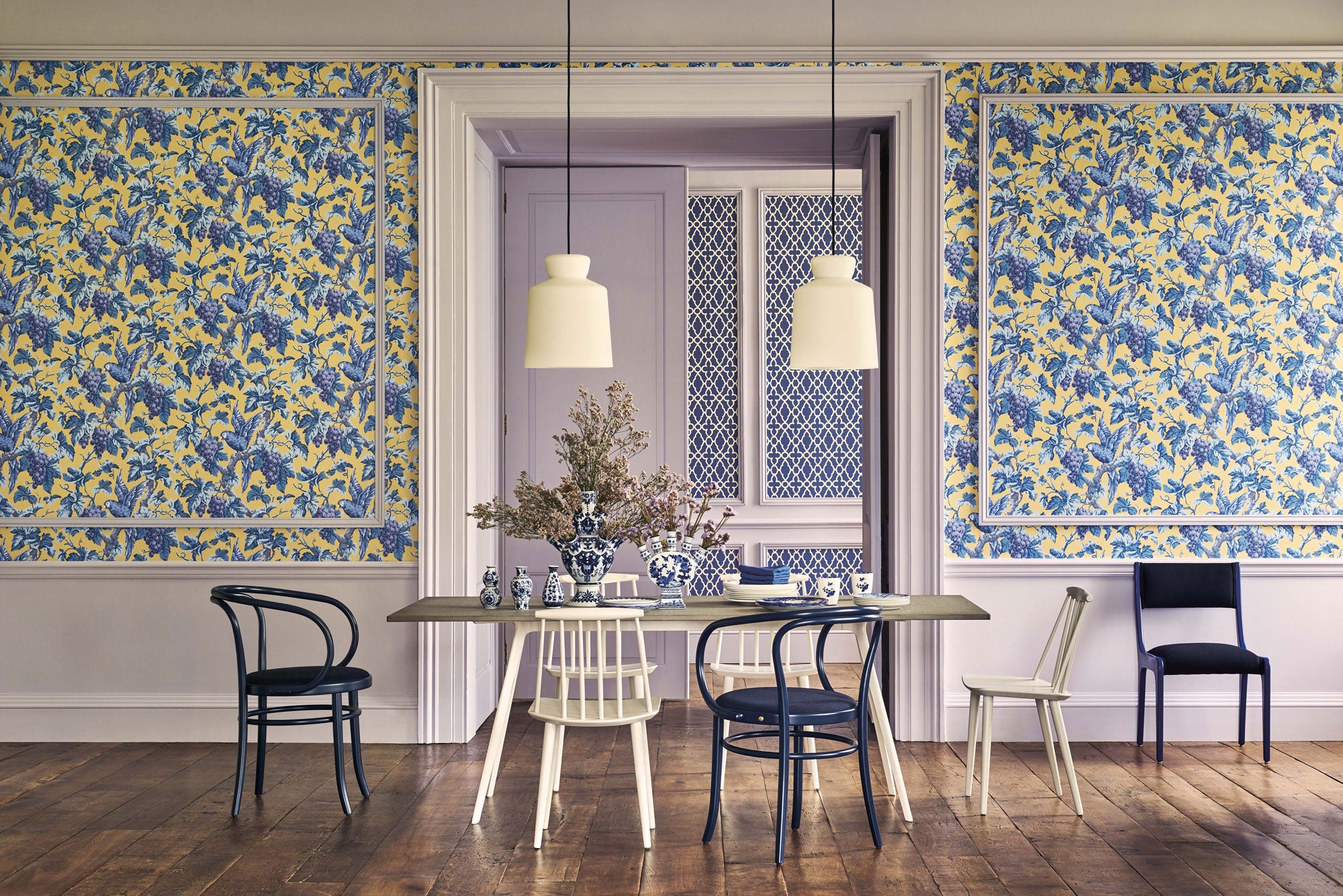 Woodvale Orchard - Blue & Ochre