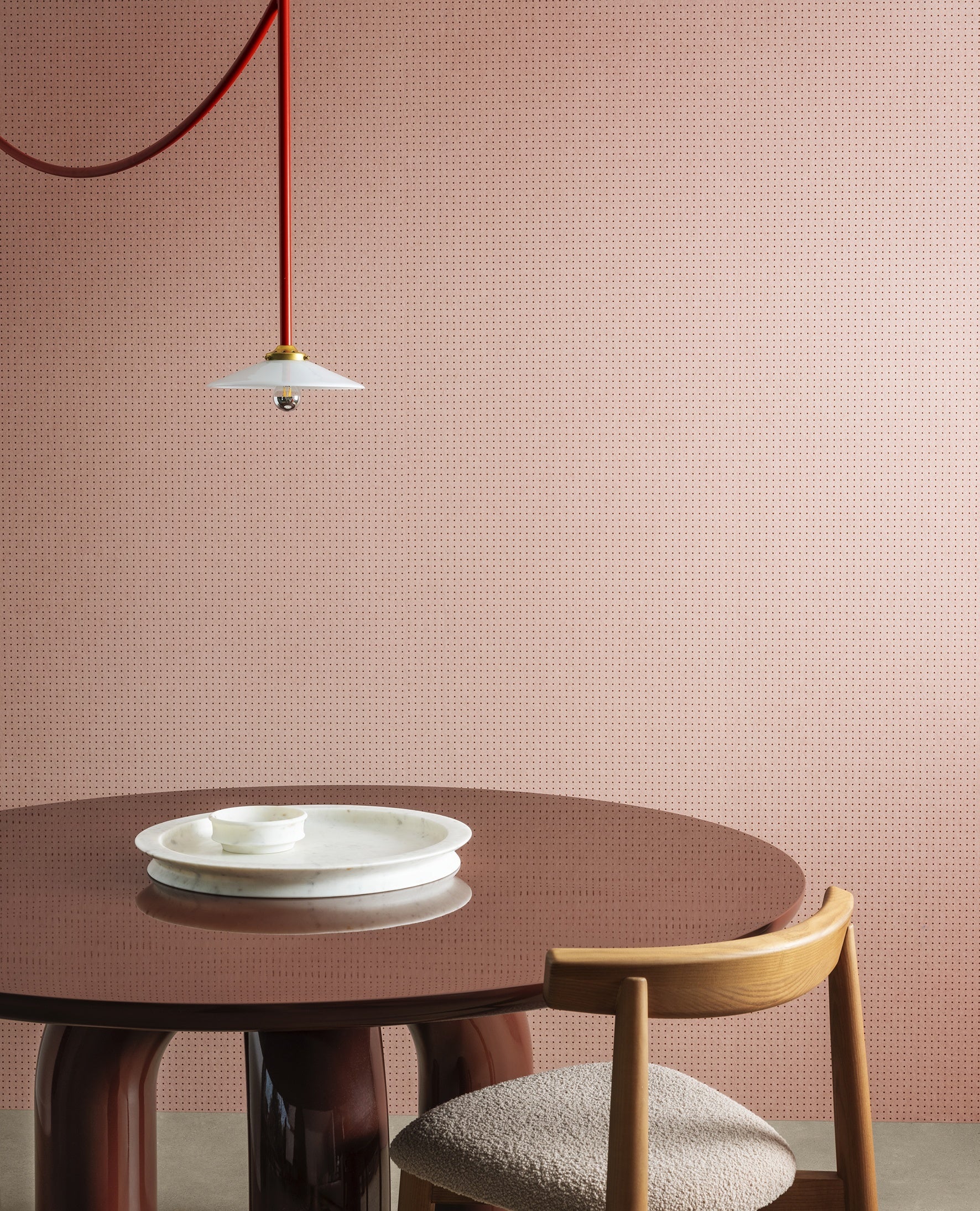 Dots - Light Red and Brown