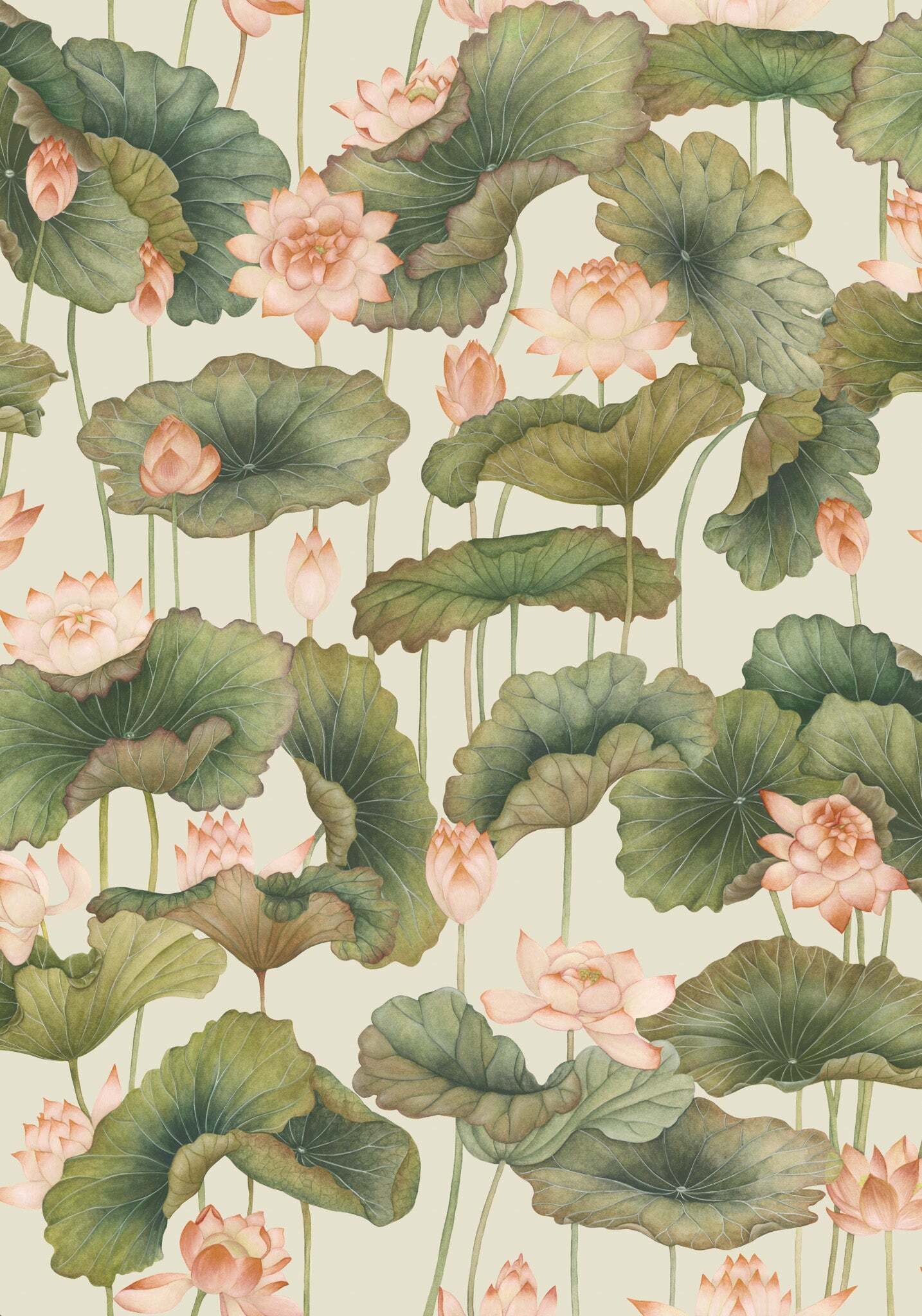 Lily Lotus - Orange & Olive