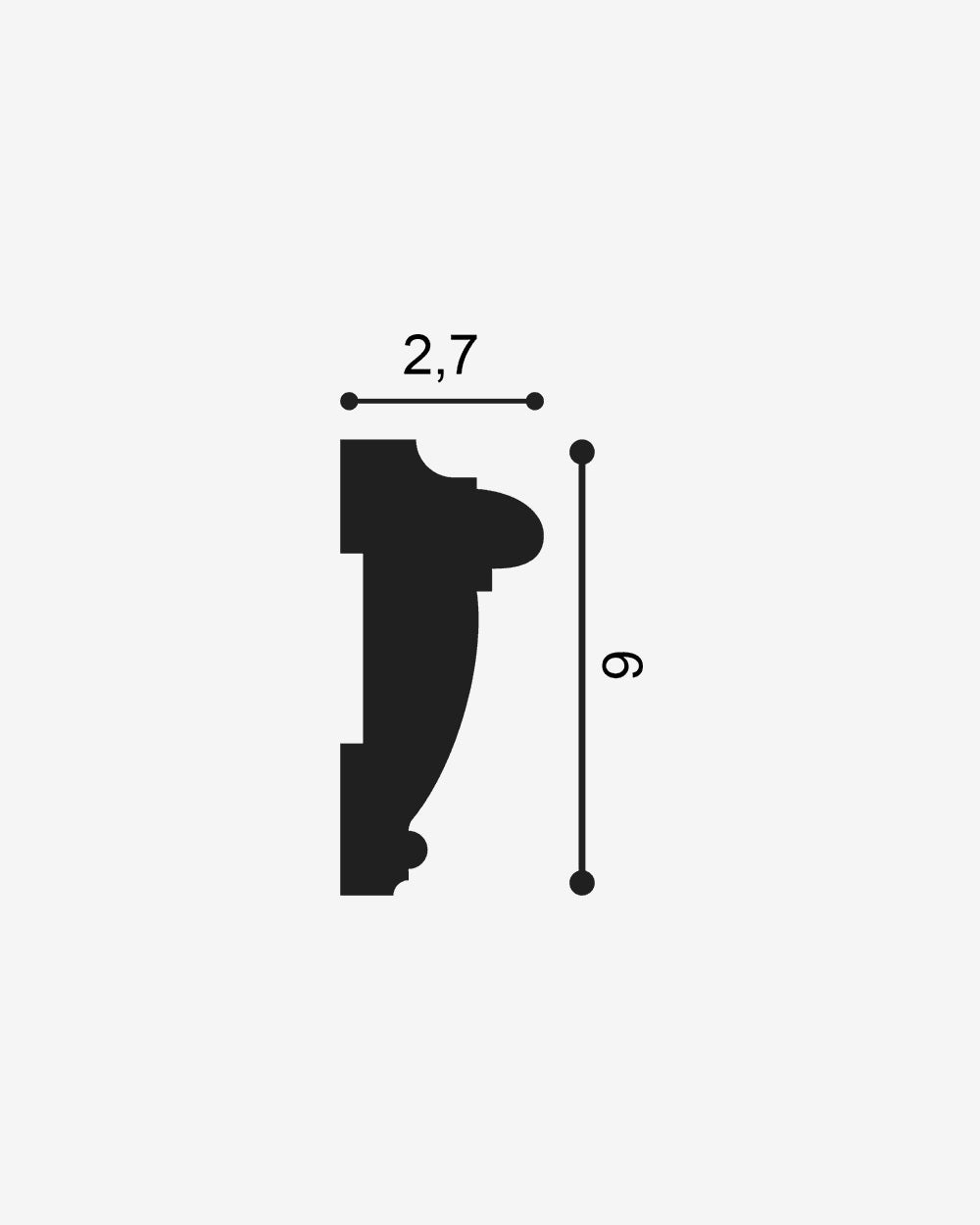 PX113 Duropolymer Vægliste