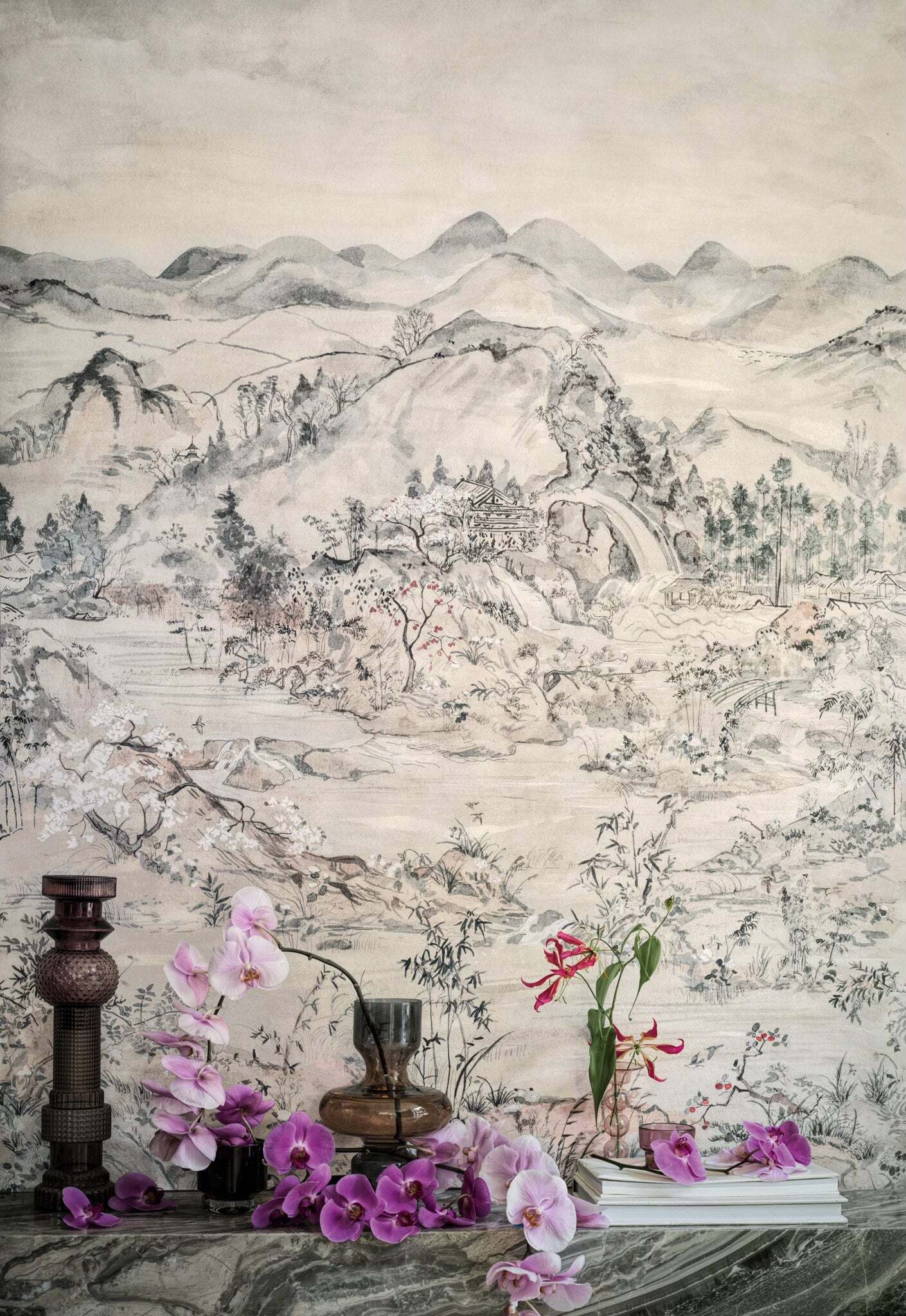 Japanese Chinoiserie - Pink Opal