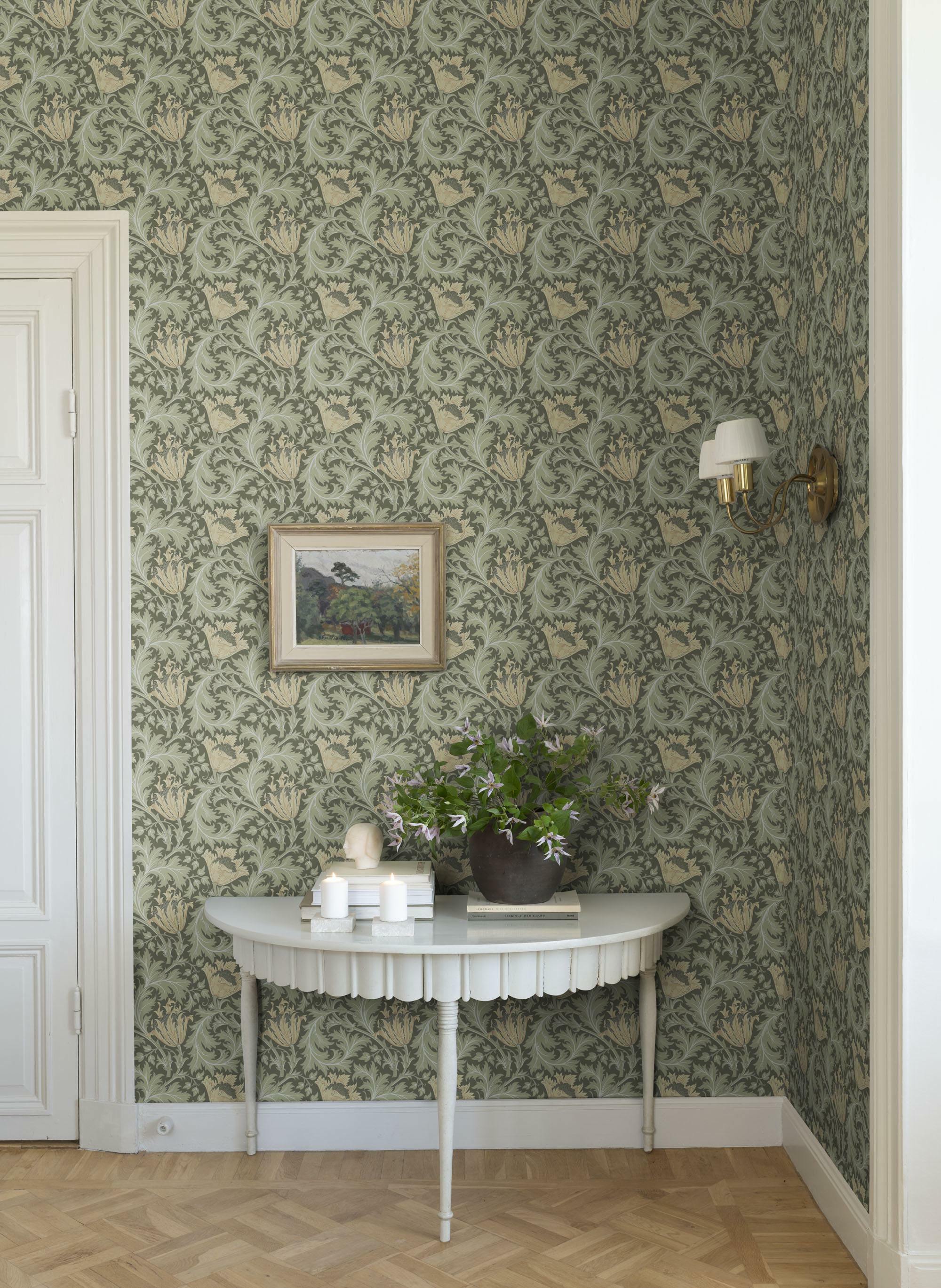 Anemone - W. Morris - Green & Yellow
