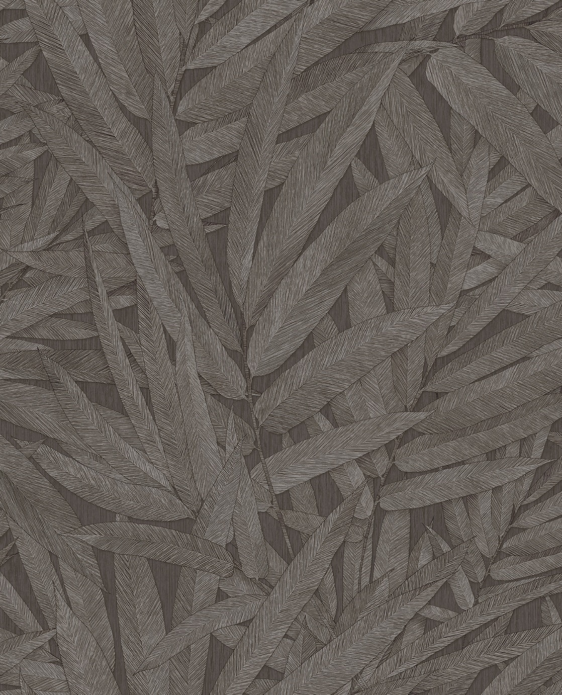 Structured Leaves - Dark Brown