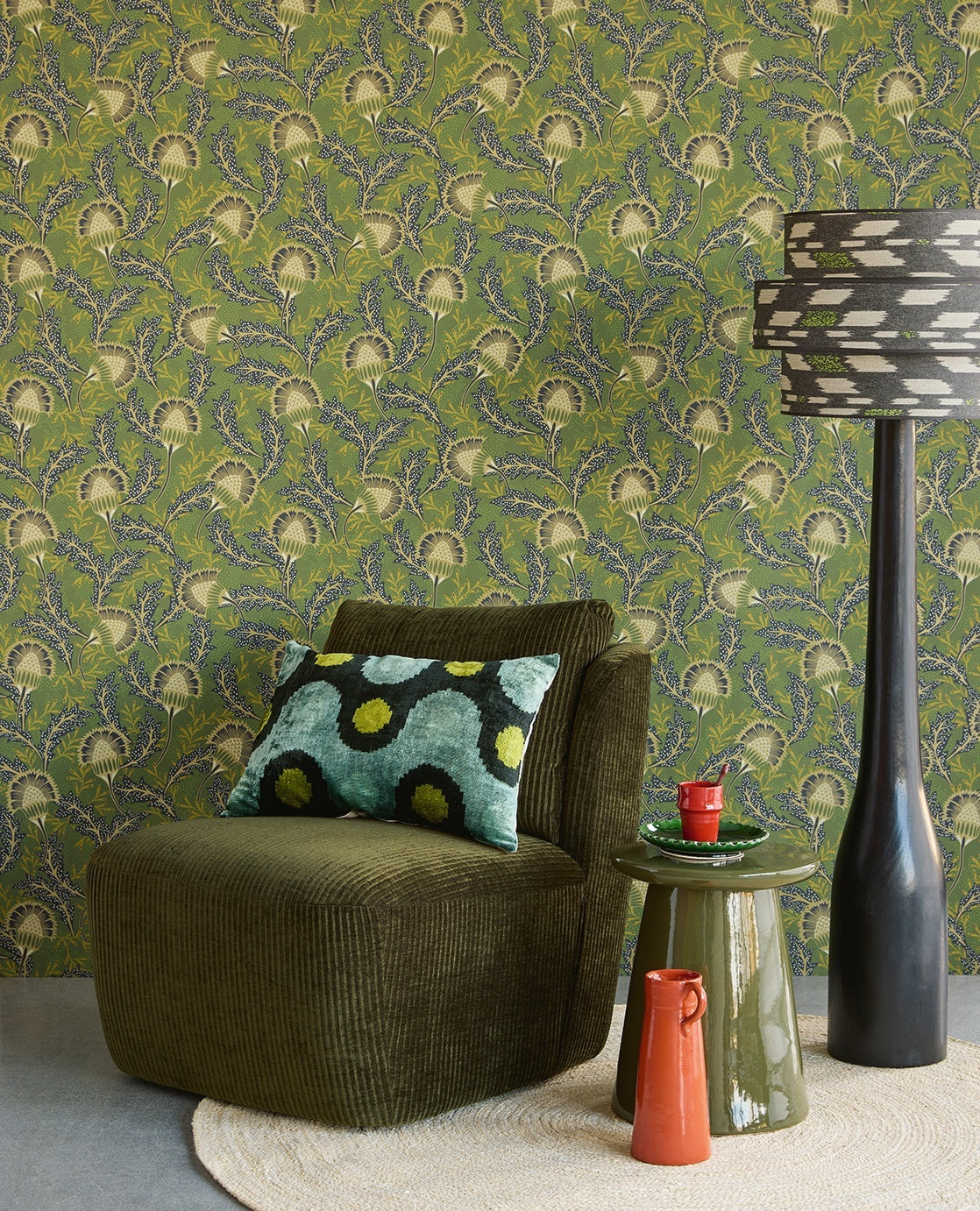 Joyous Floral - Dark Green