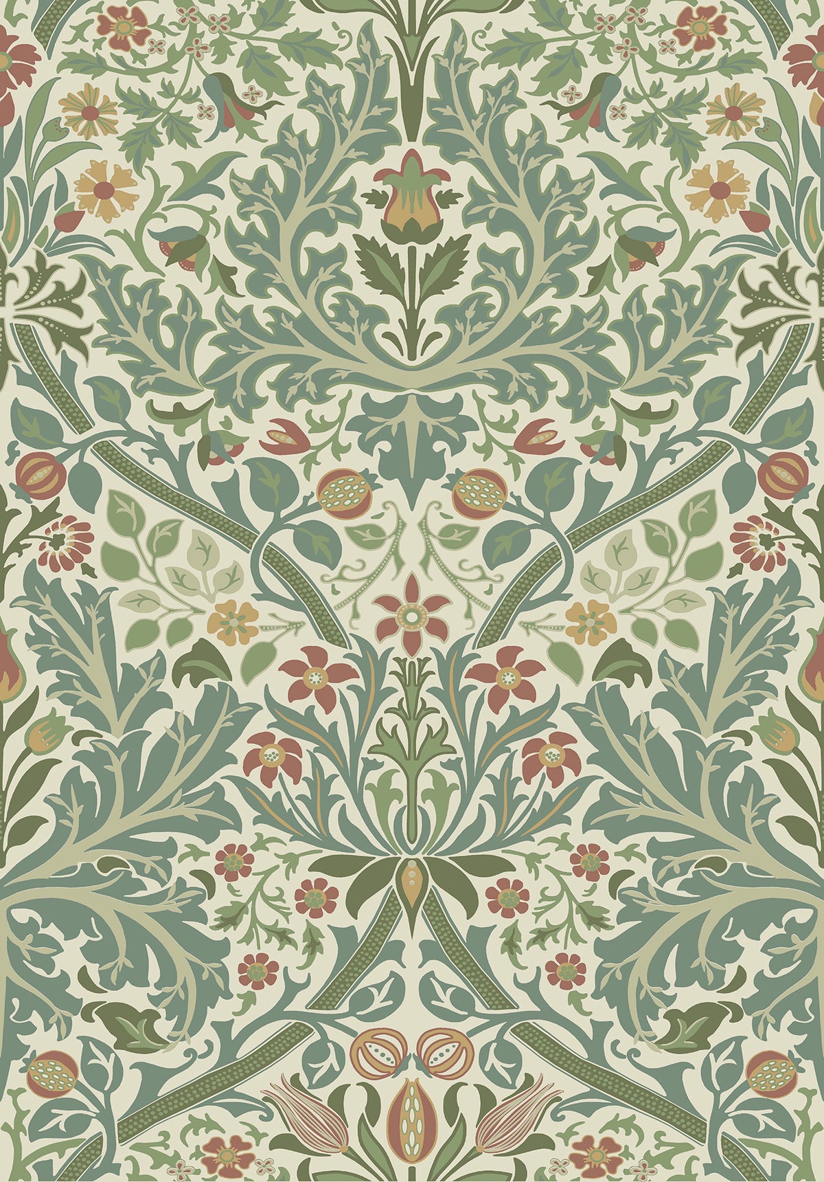 Autumn Flowers - Light Green