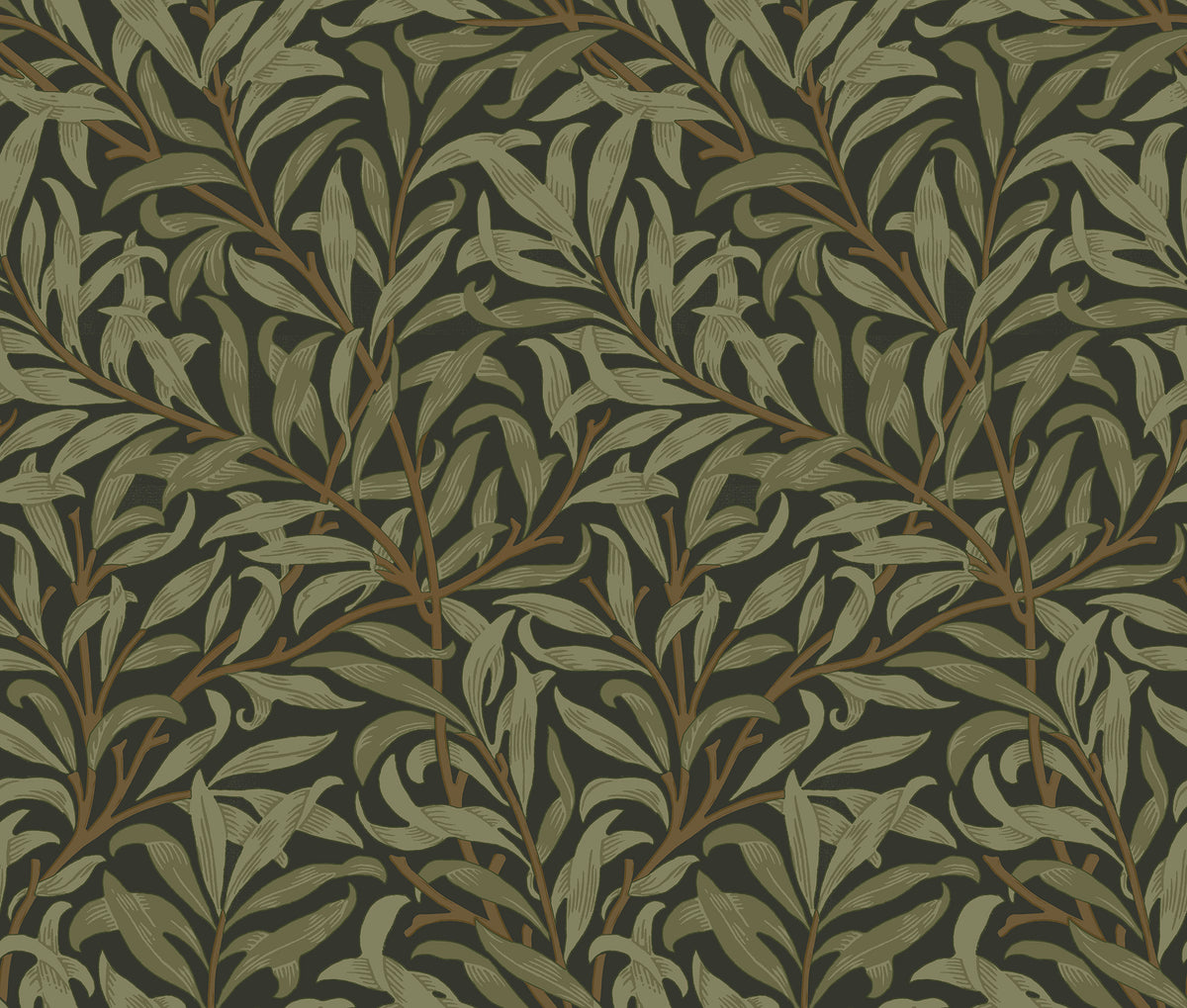 Willow Bough - Black & Green