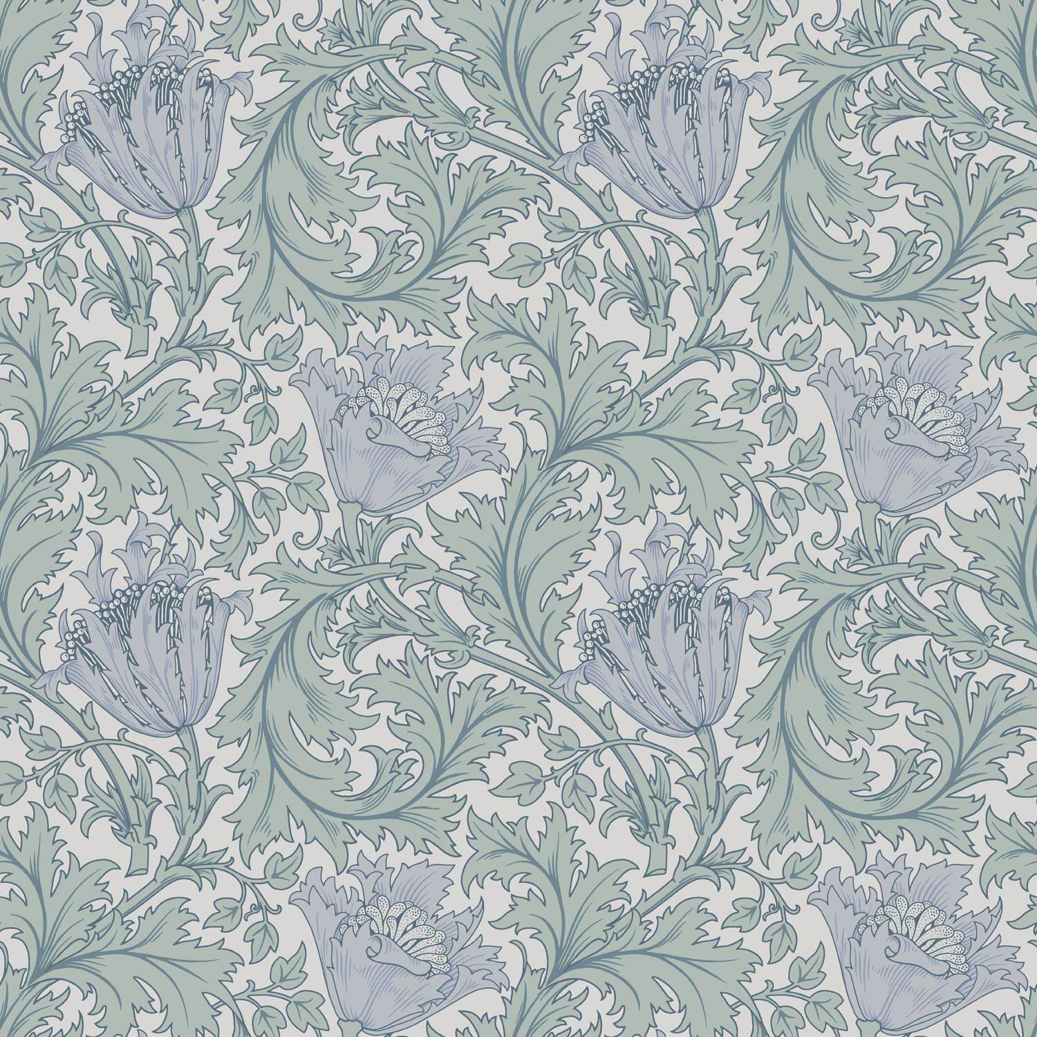 Anemone - W. Morris - Green & Blue