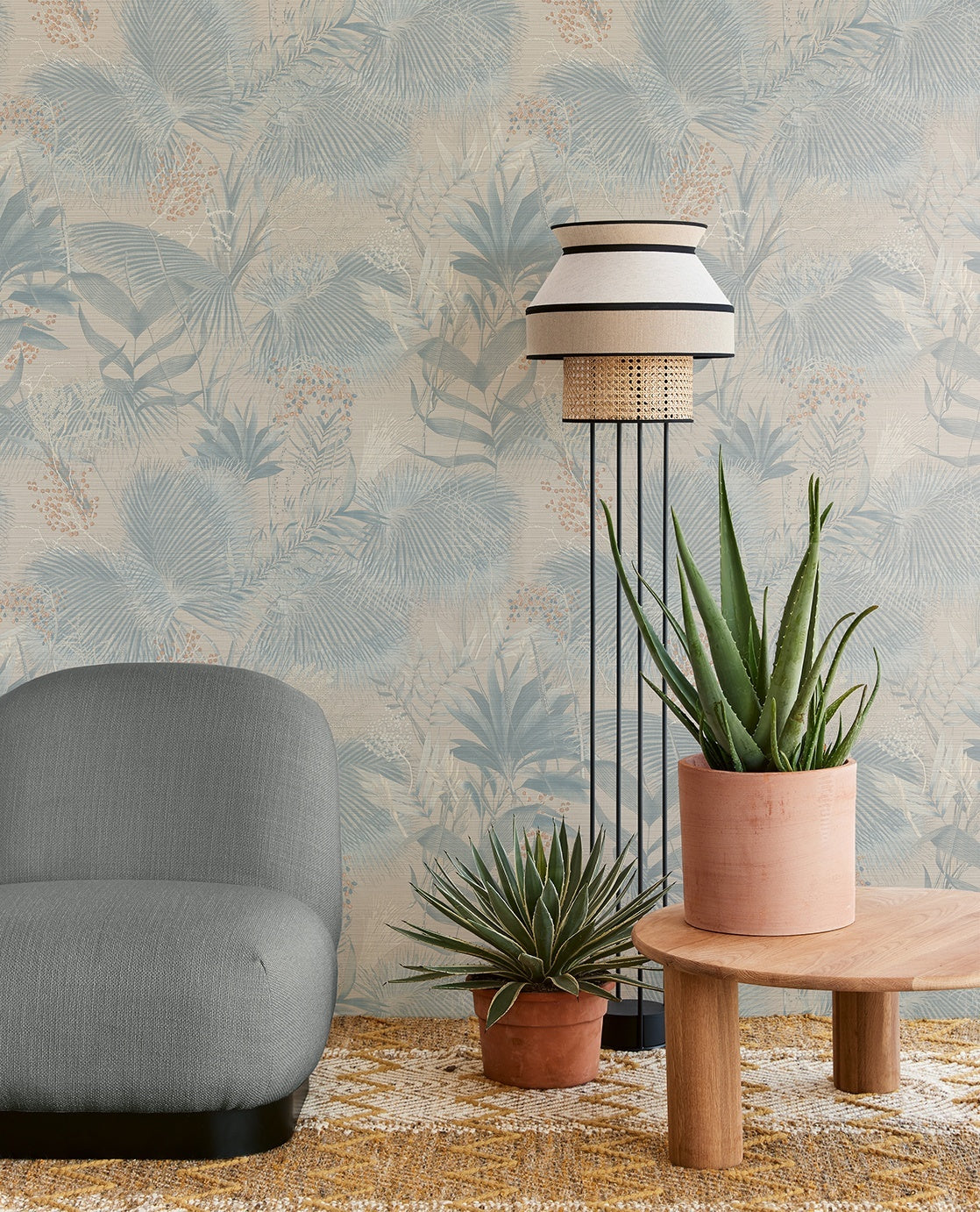 Tropic Flora - Dusty Blue