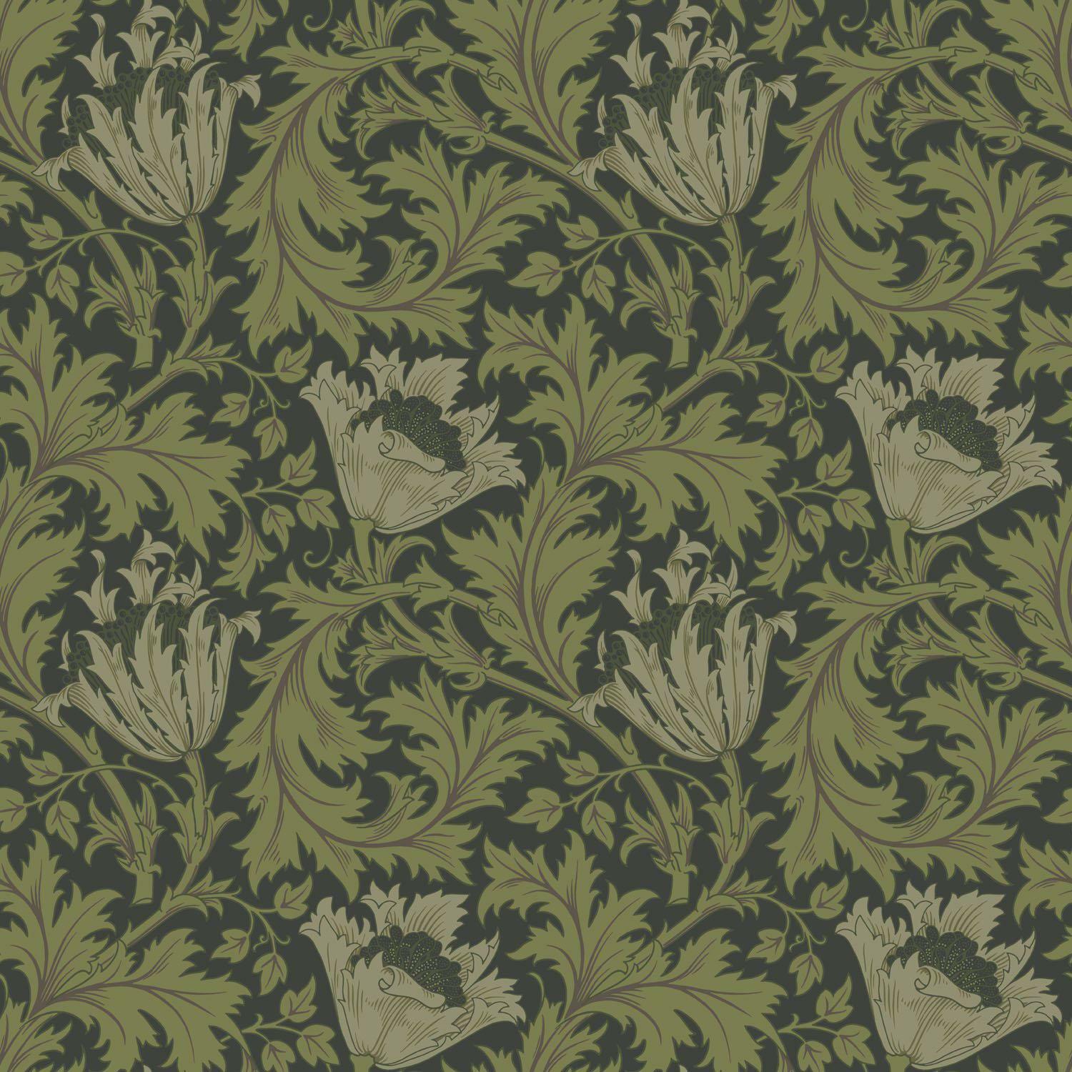 Anemone - W. Morris - Dark Green