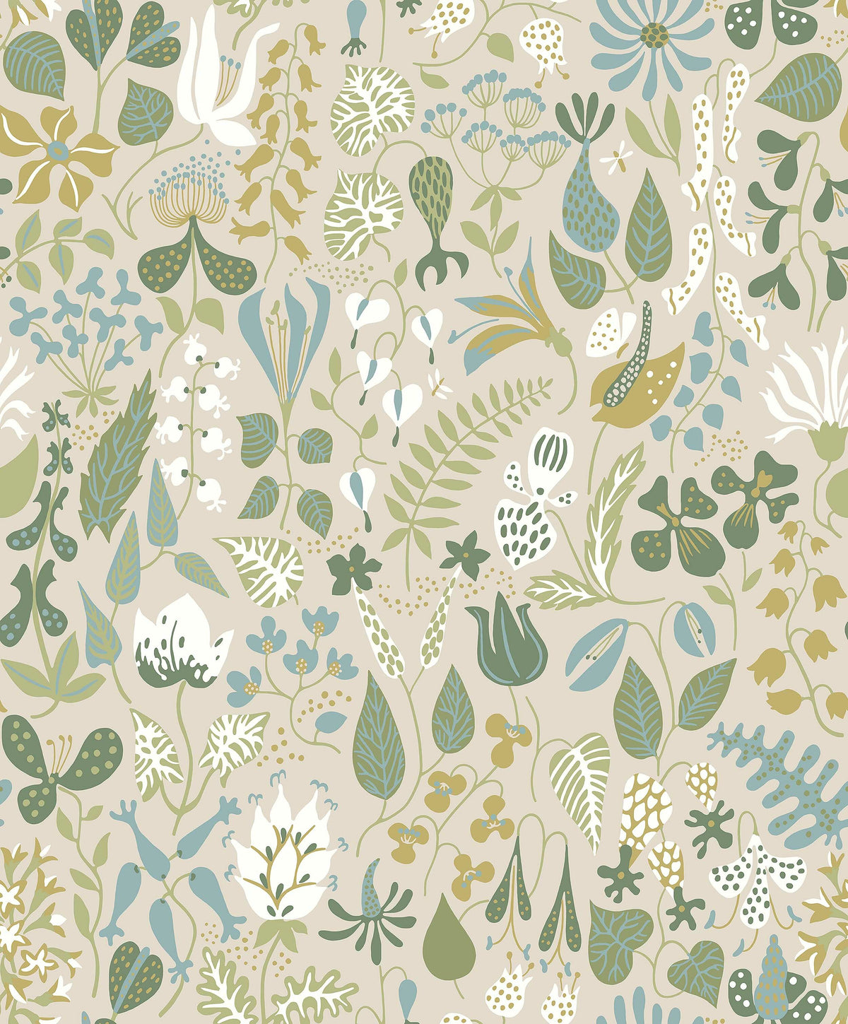 Stig Lindberg - Herbarium - Grey & Green