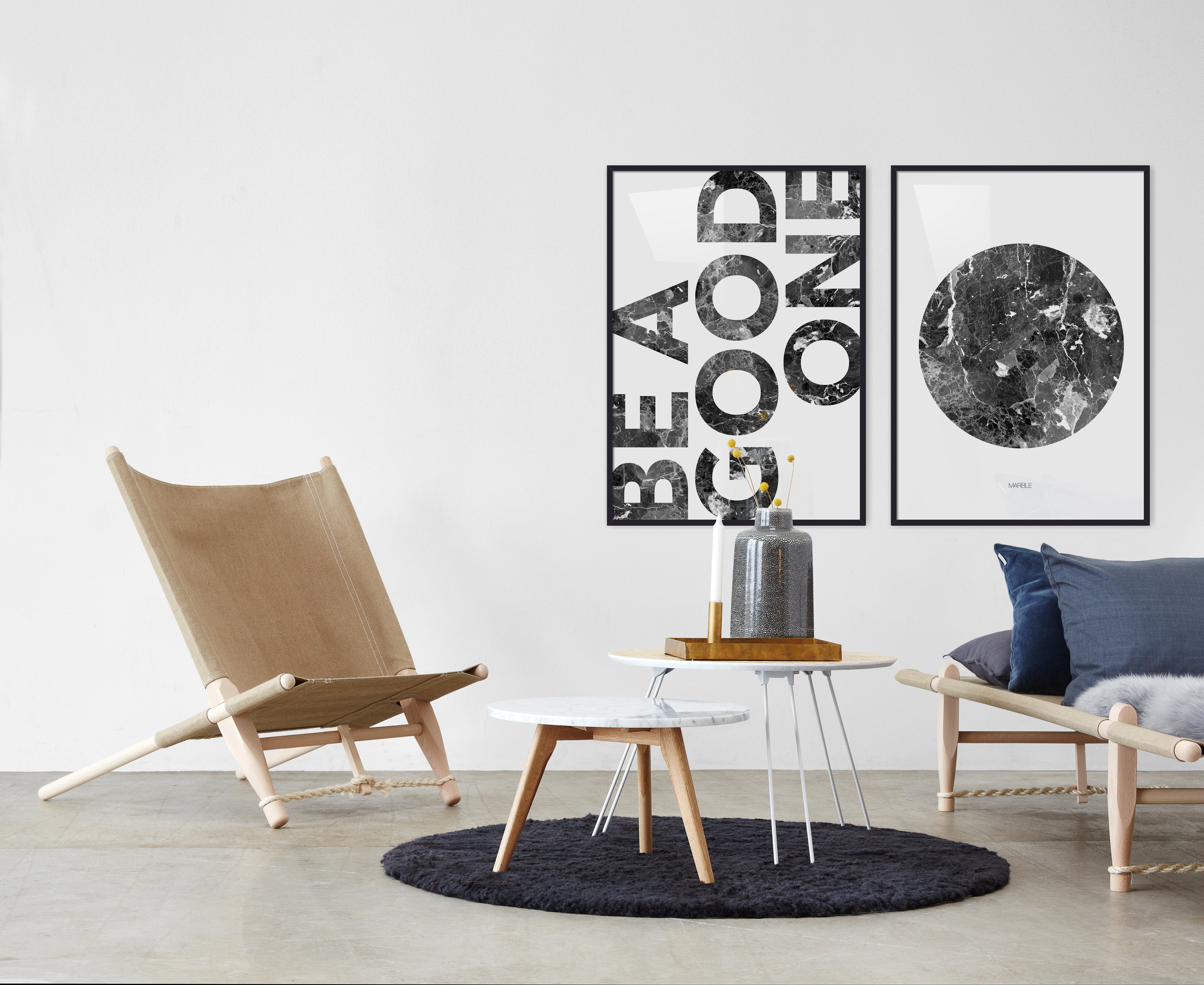 50 x 70 - Sort - Træramme