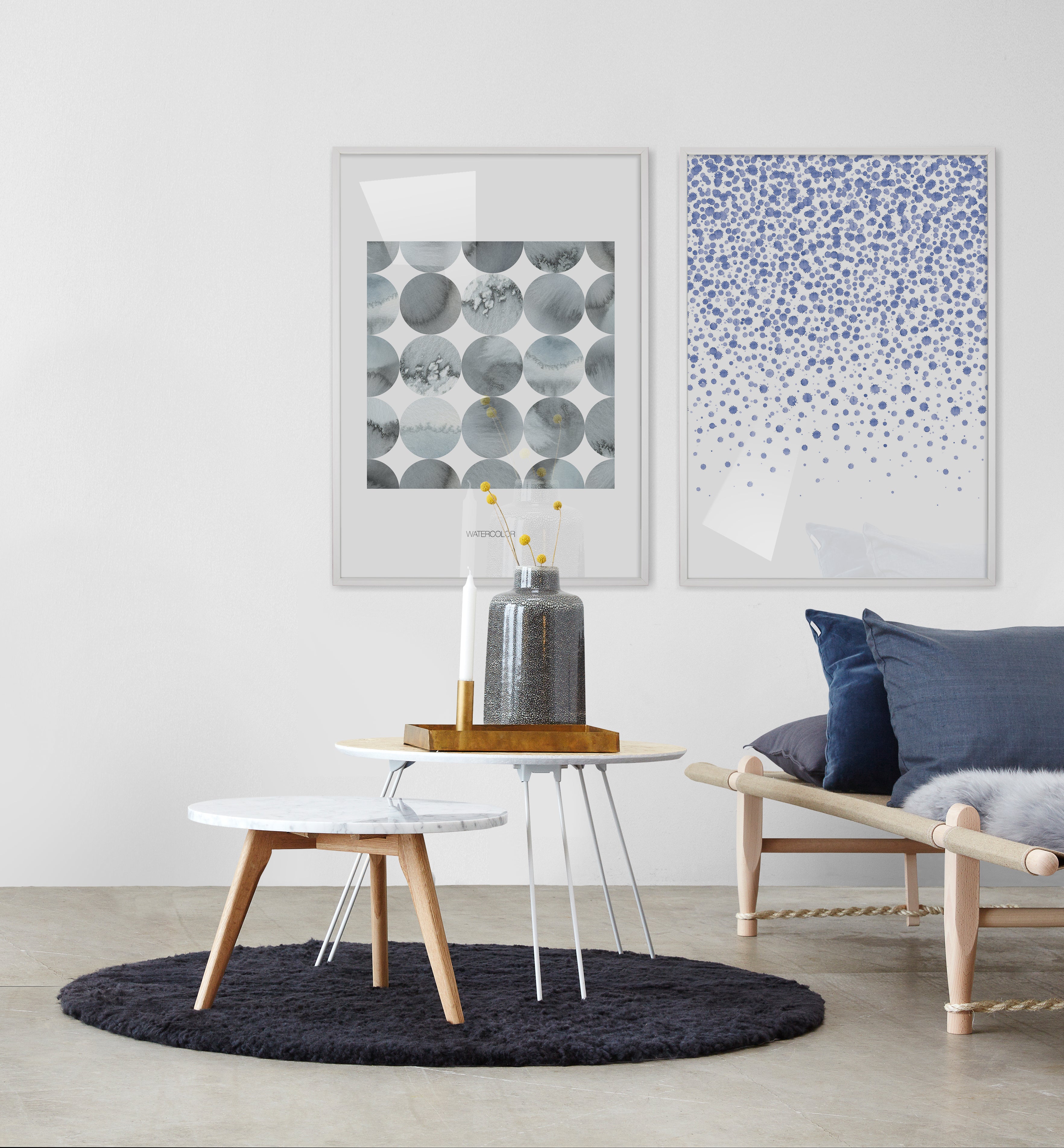 50 x 70 - Hvid - Træramme