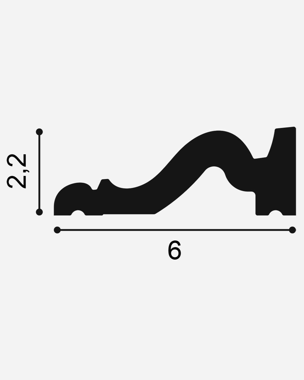DX174-2300 Duropolymer Vægliste