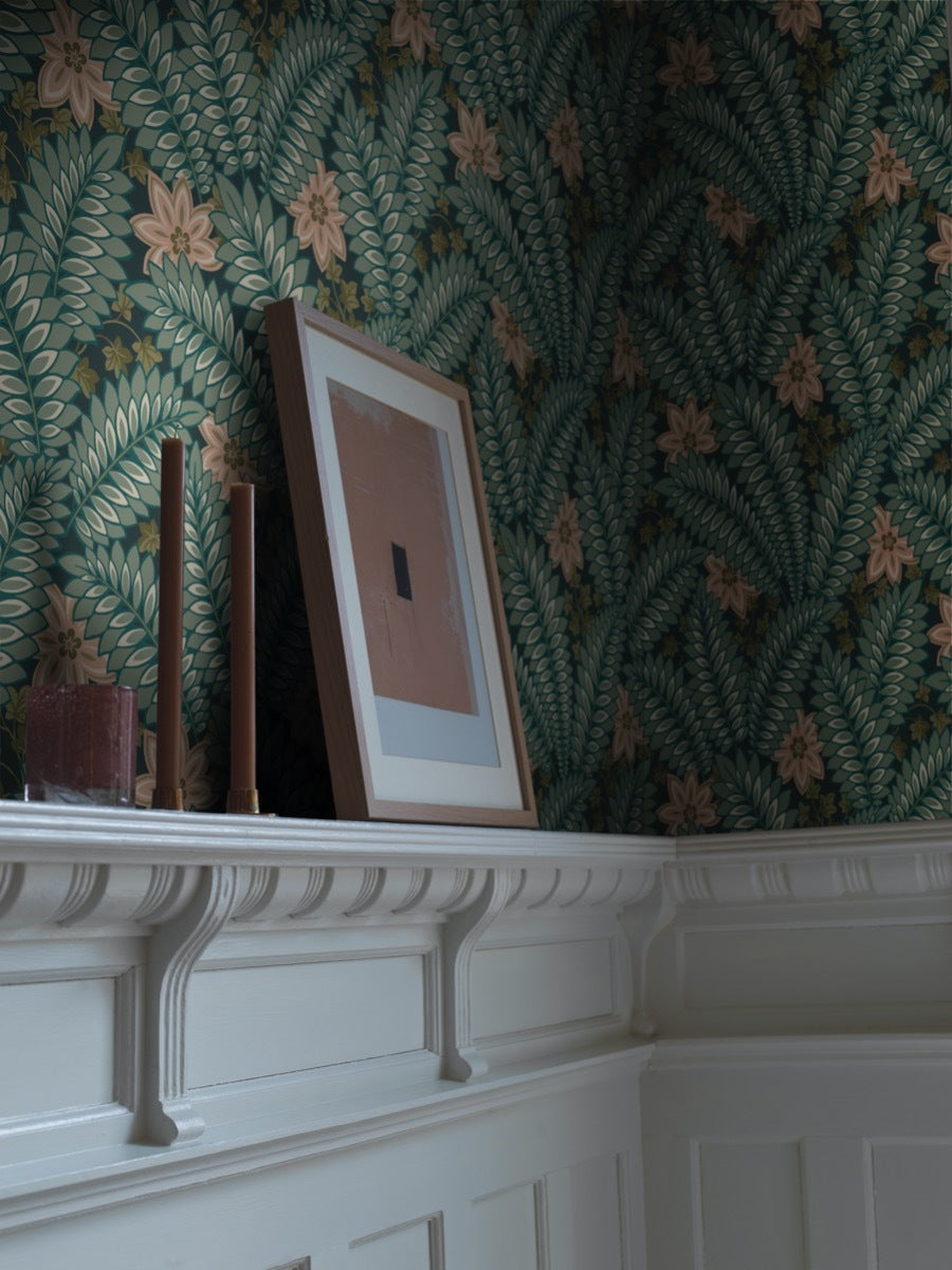 Hidden Ivy - Green & Rose