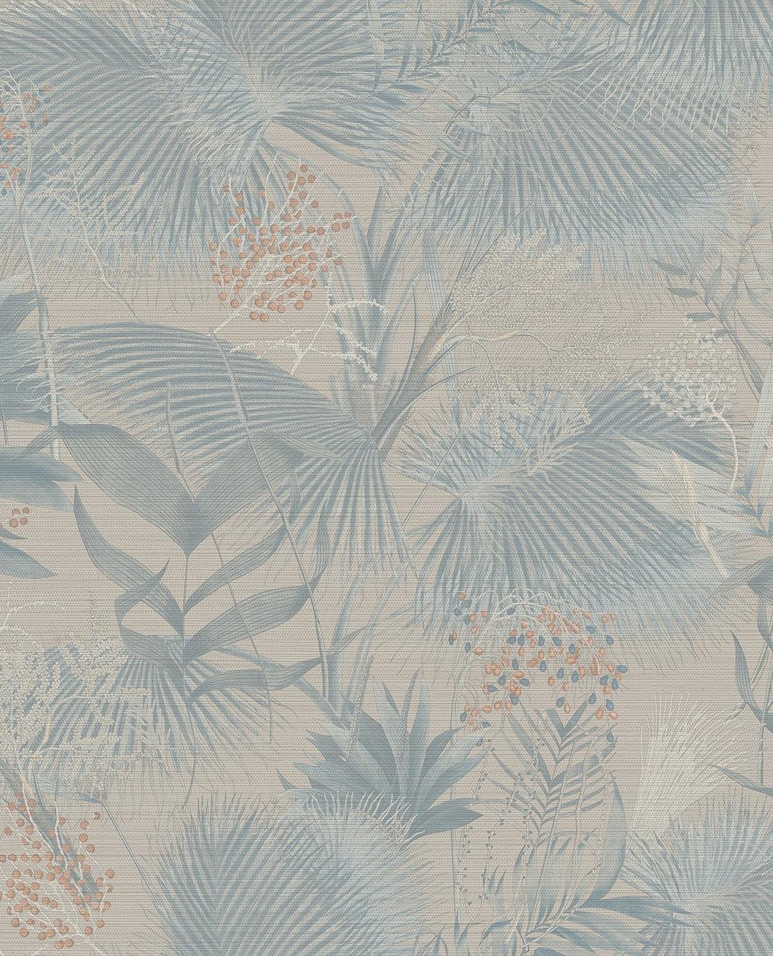Tropic Flora - Dusty Blue