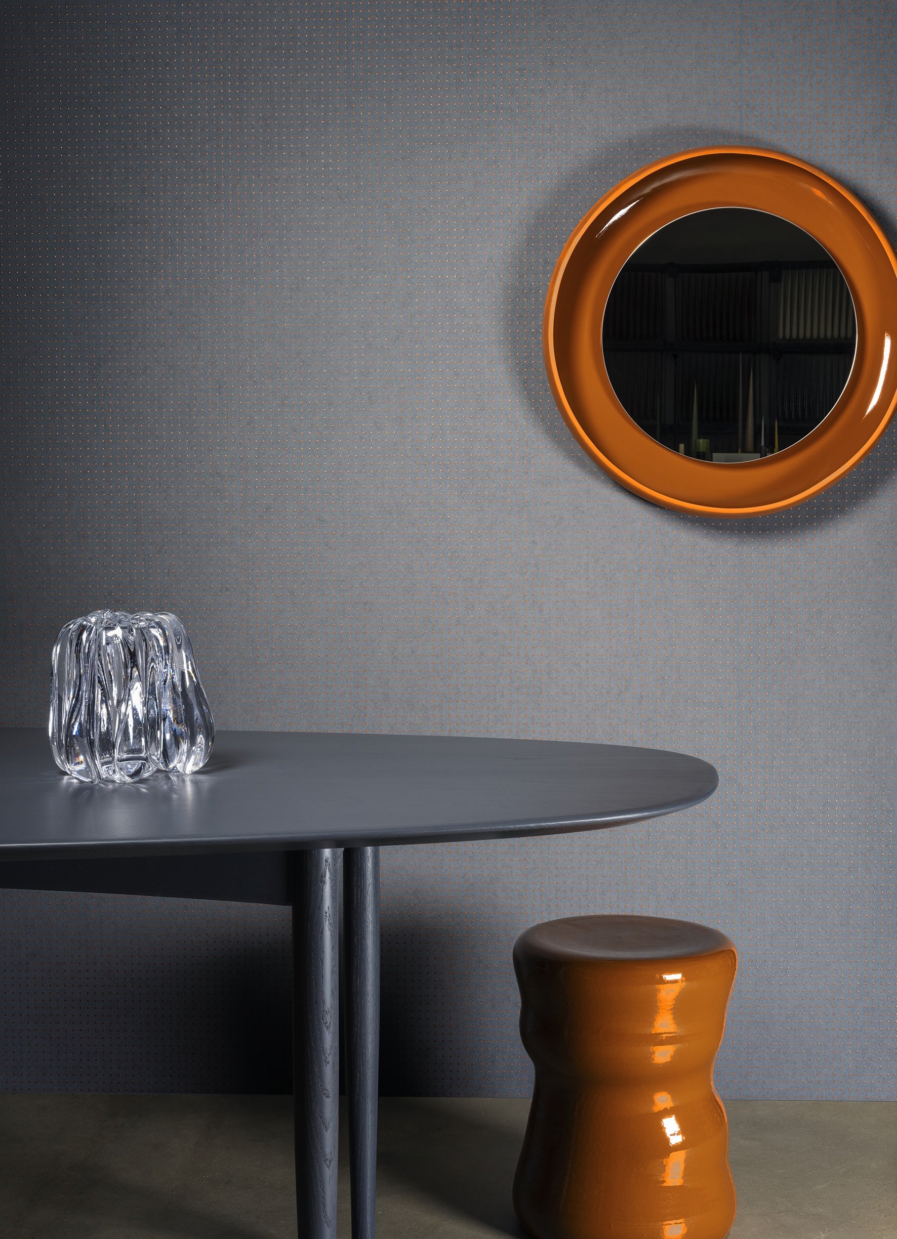 Dots - Grey and Orange