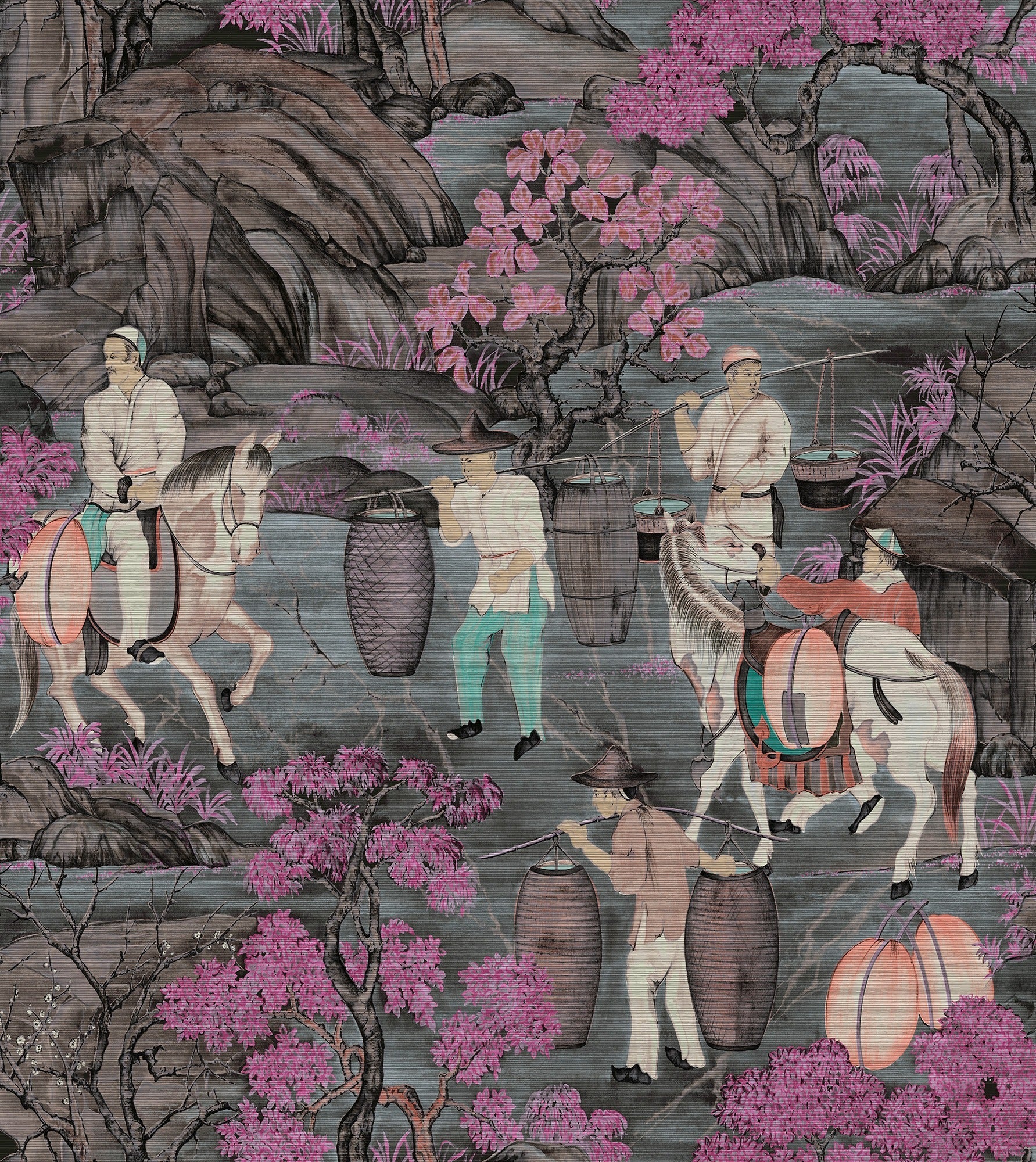 Toile de Tibet - Pink Blossom