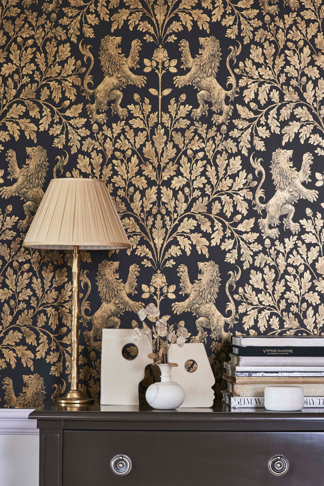 Boscobel Oak - Metallic Antique Gold & Black
