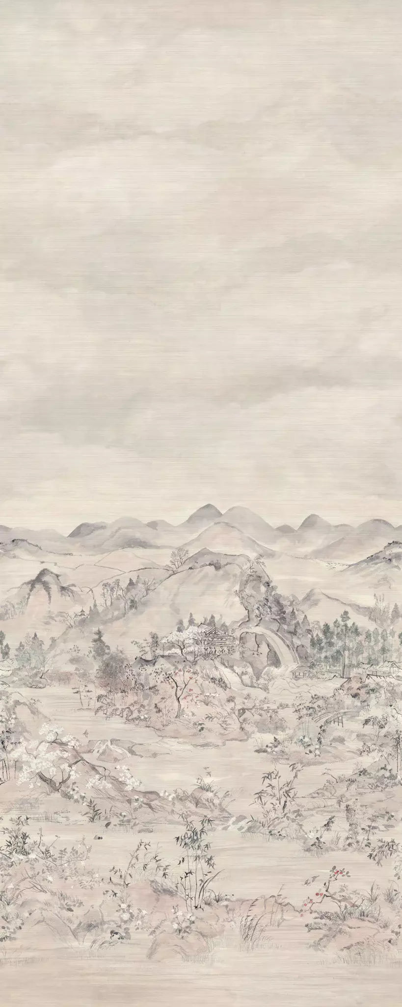 Japanese Chinoiserie Grasscloth - Pearlescent
