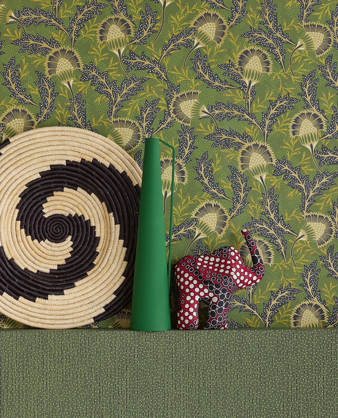 Joyous Floral - Dark Green