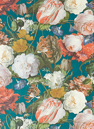 Masterpiece - Dutch Flowers - Teal
