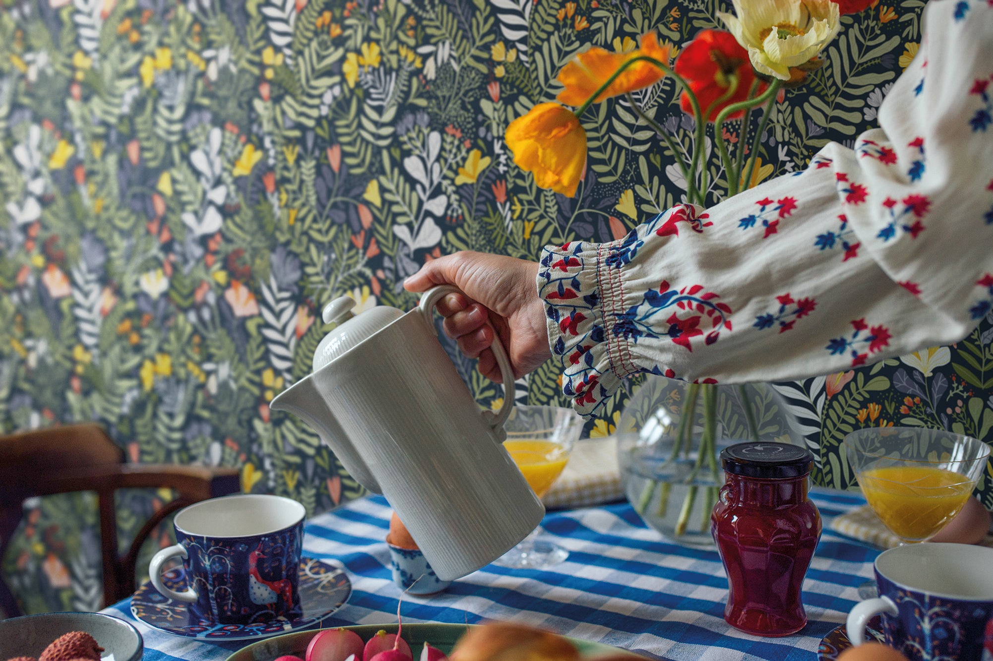 Brittsommar - Dark Green & Blue