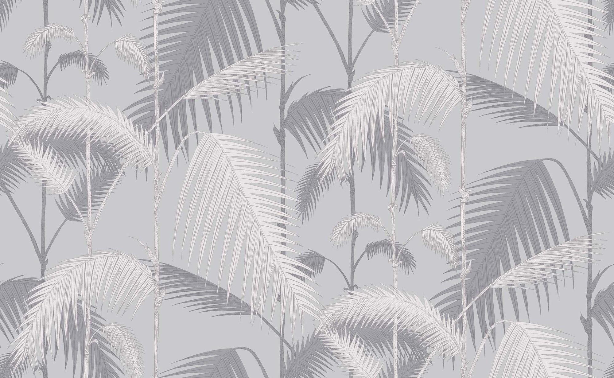 Palm Jungle - Heath Grey on Silver