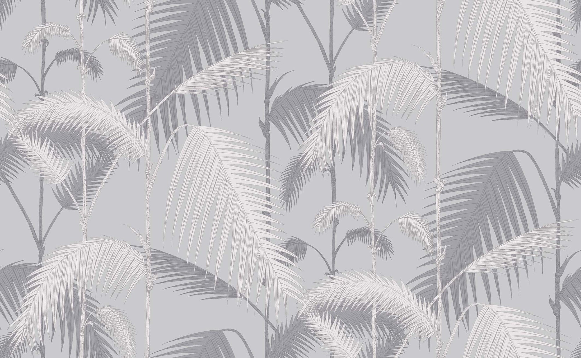 Palm Jungle - Heath Grey on Silver