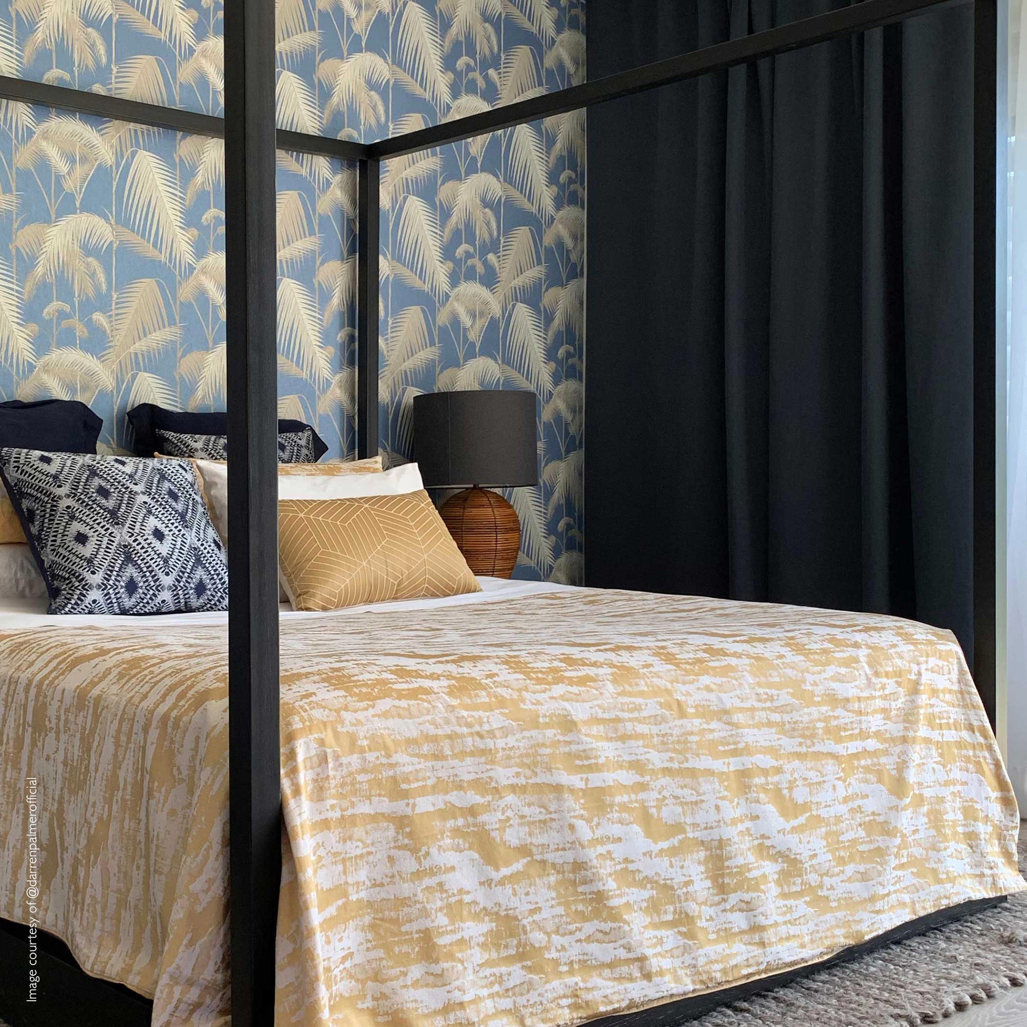 Palm Jungle - Silver & Linen on Hyacinth