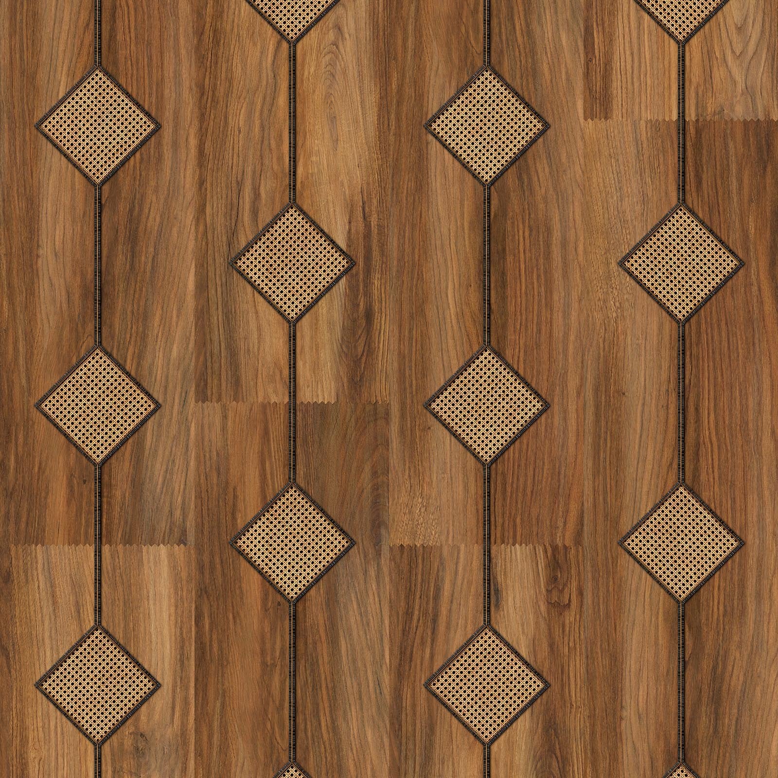 Diamond Cane Webbing - Oak