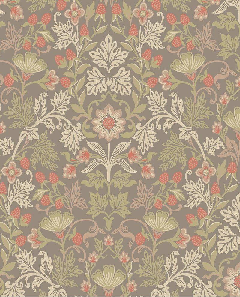 Berries & Flowers - Taupe