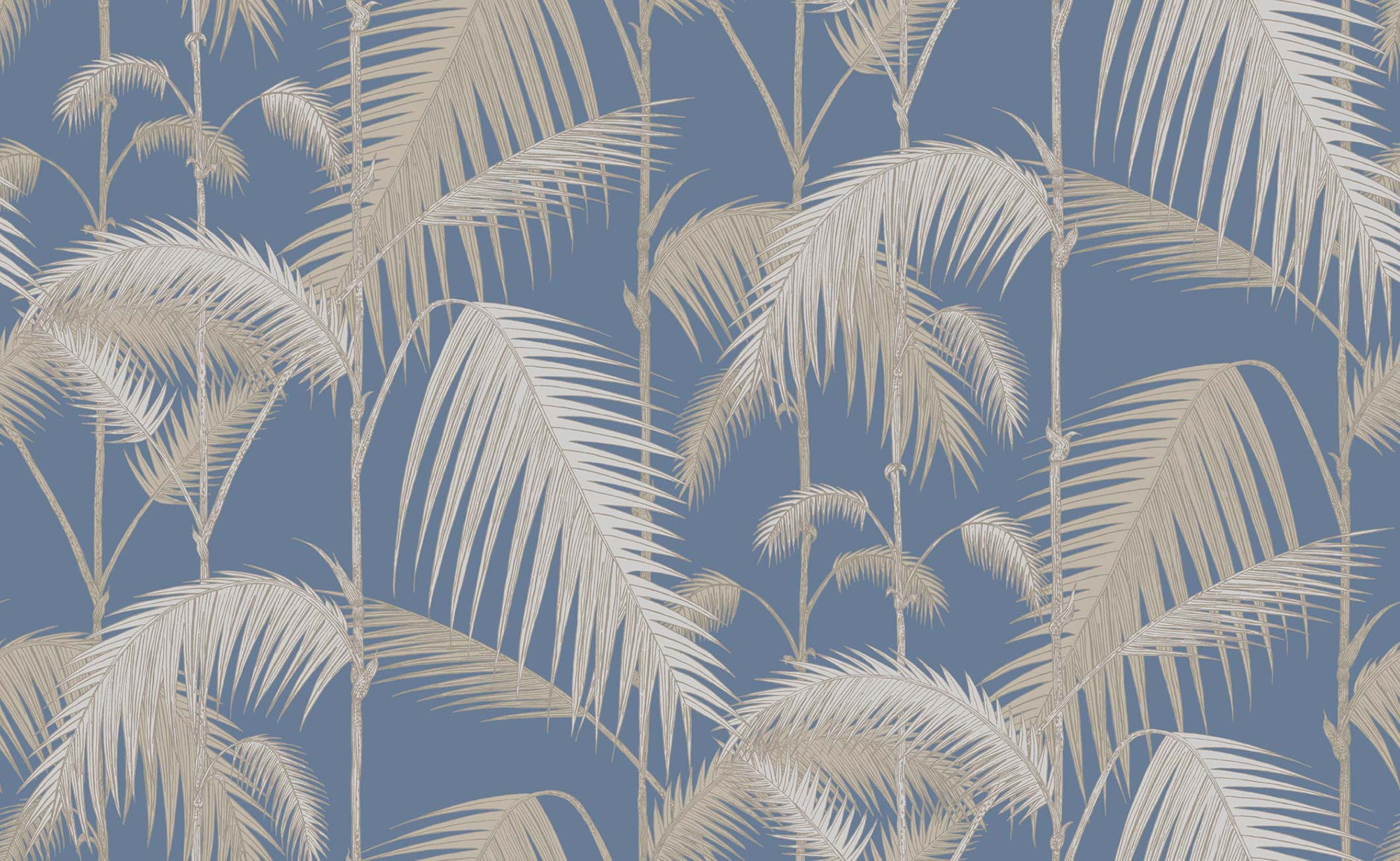 Palm Jungle - Silver & Linen on Hyacinth