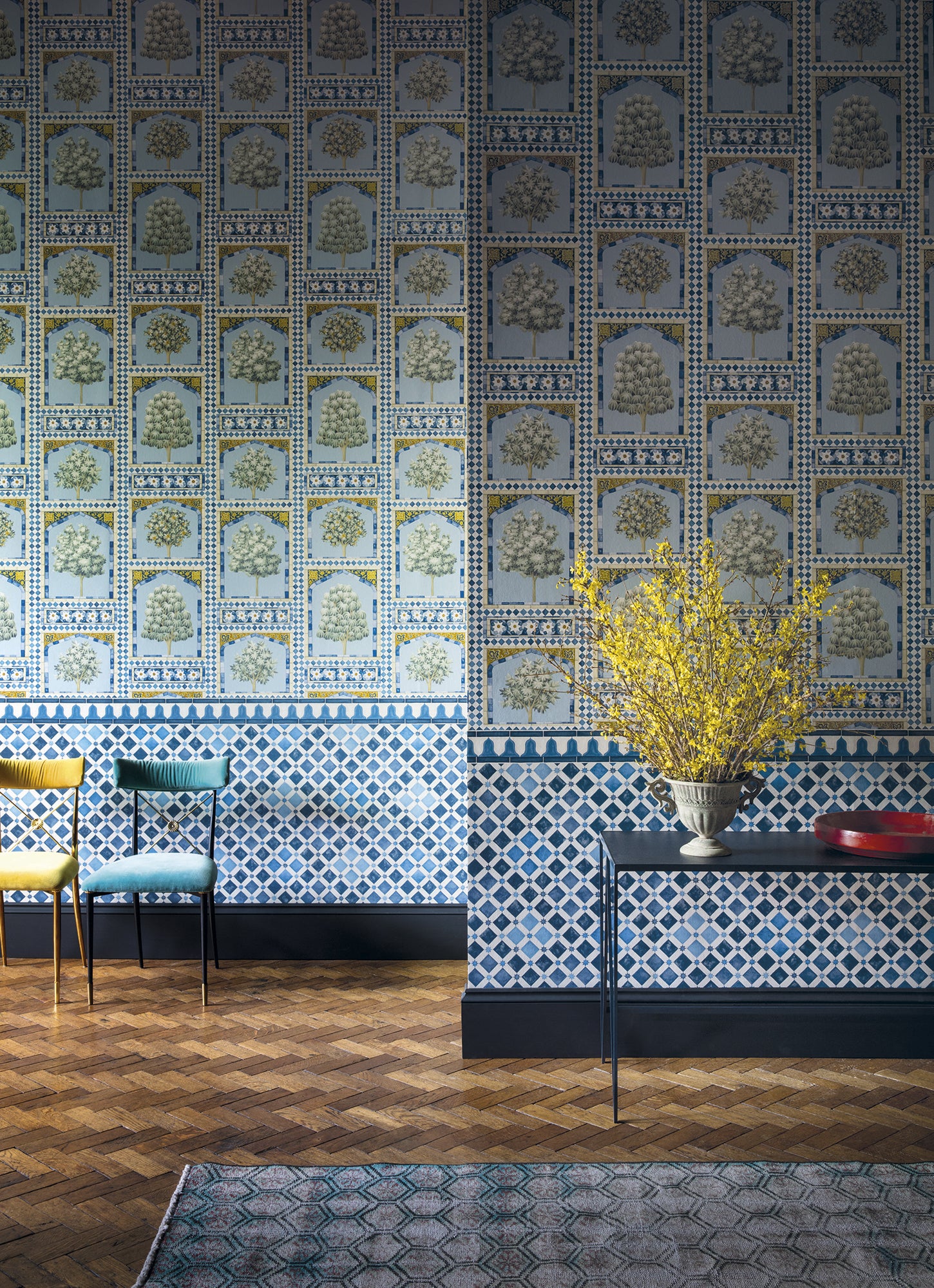 Sultan's Palace - China Blue and Ochre