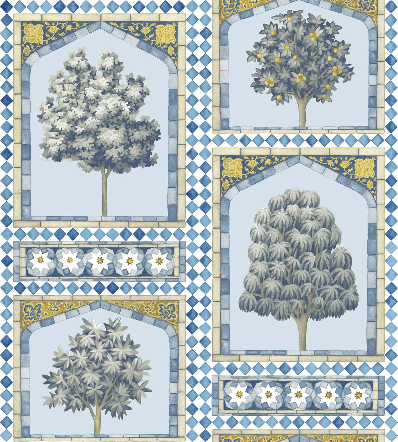 Sultan's Palace - China Blue and Ochre