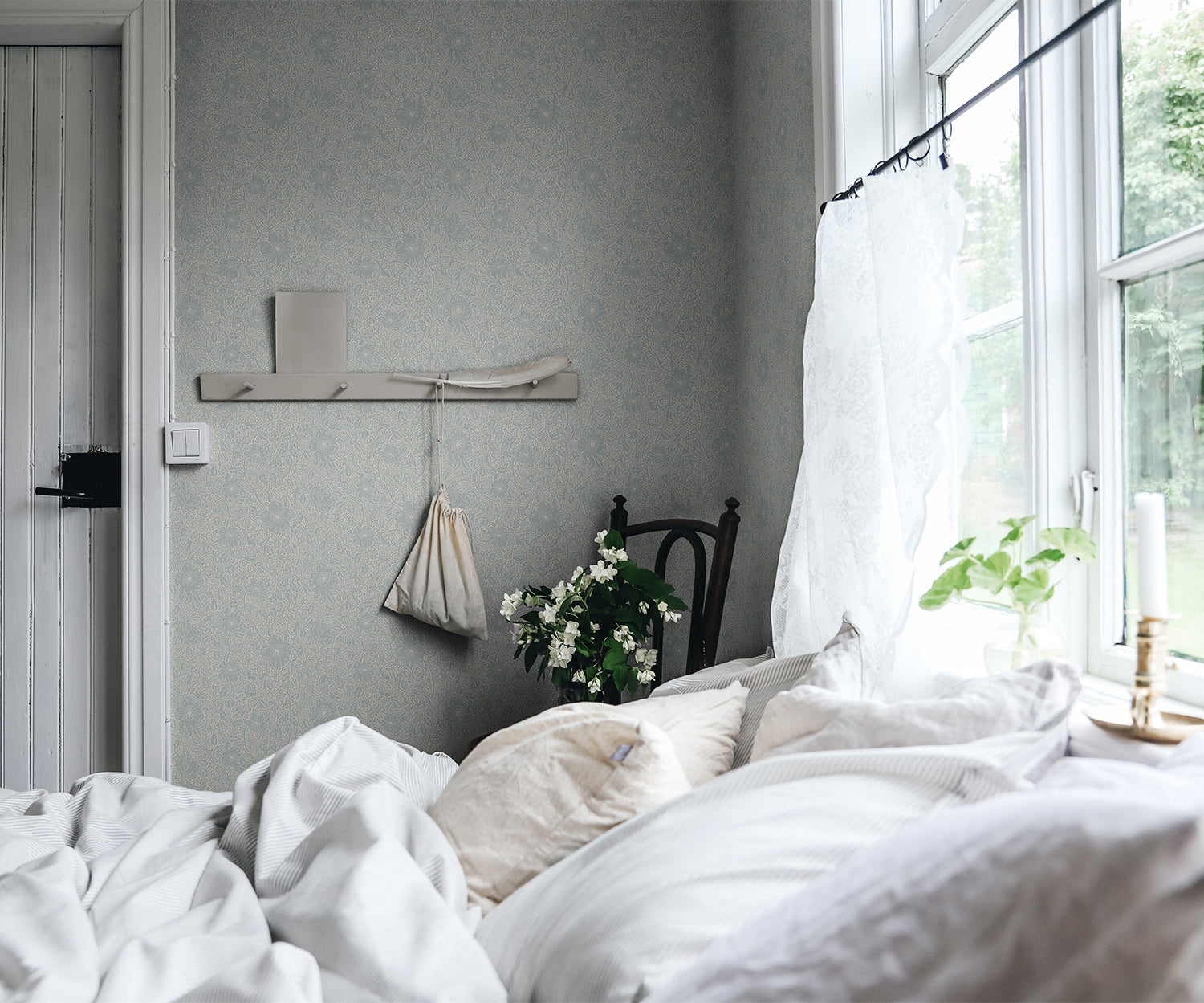 Anton - Misty Blue - Tapetprøve