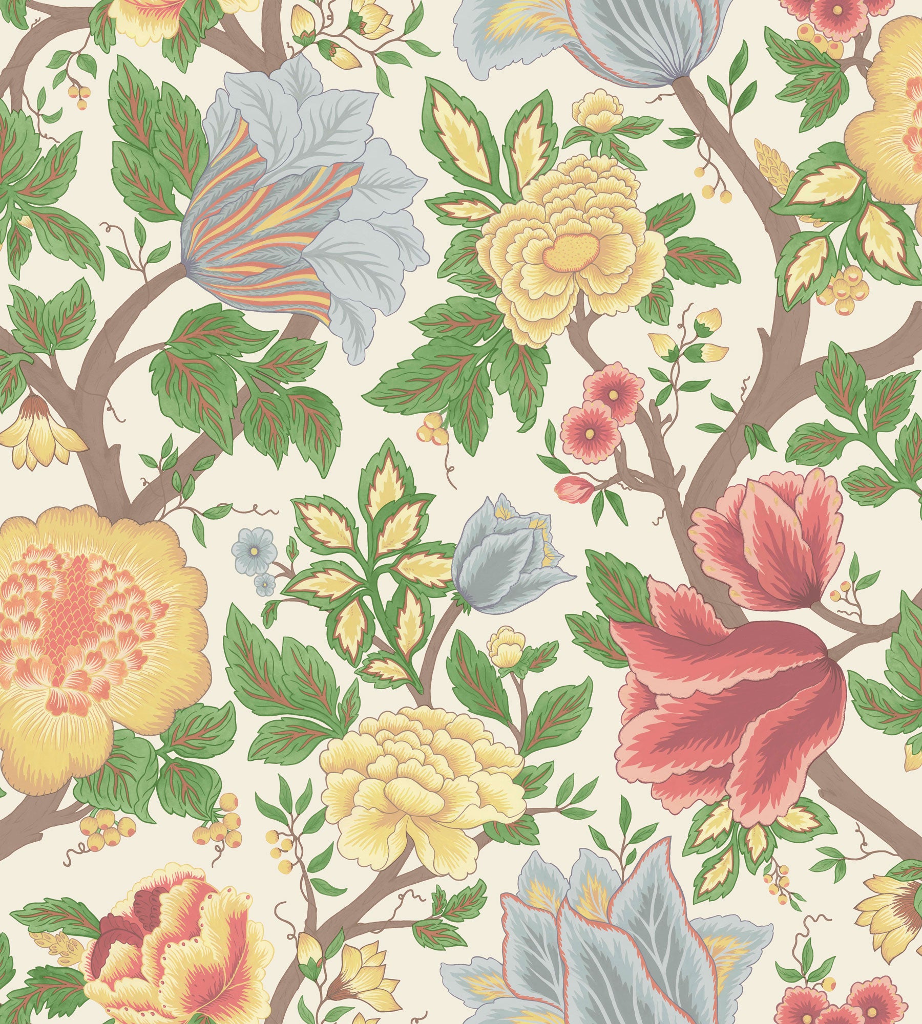 Midsummer Bloom - Chartreuse, Rouge & Leaf Green