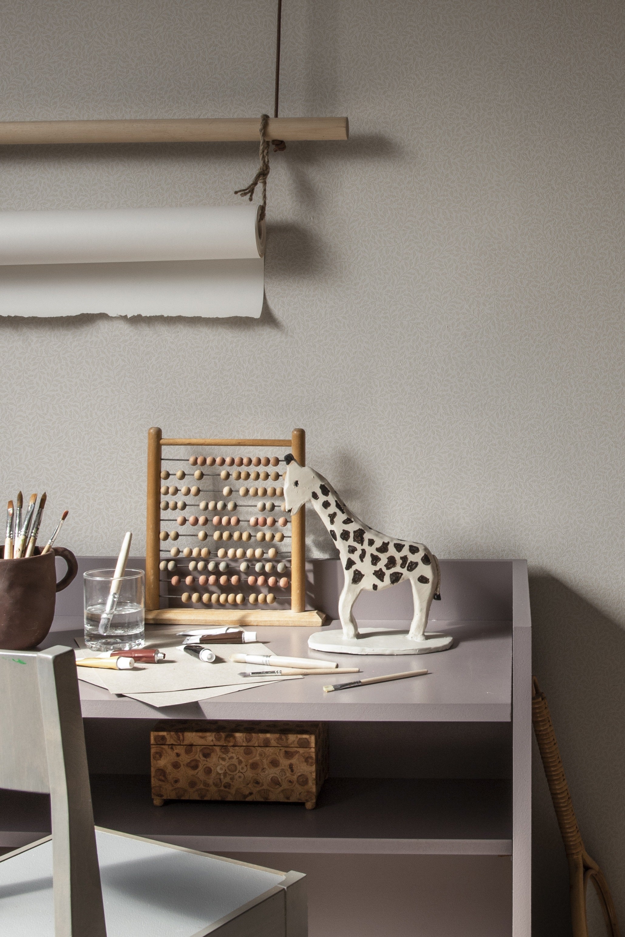 Bladverk - Sandstone - Tapetprøve