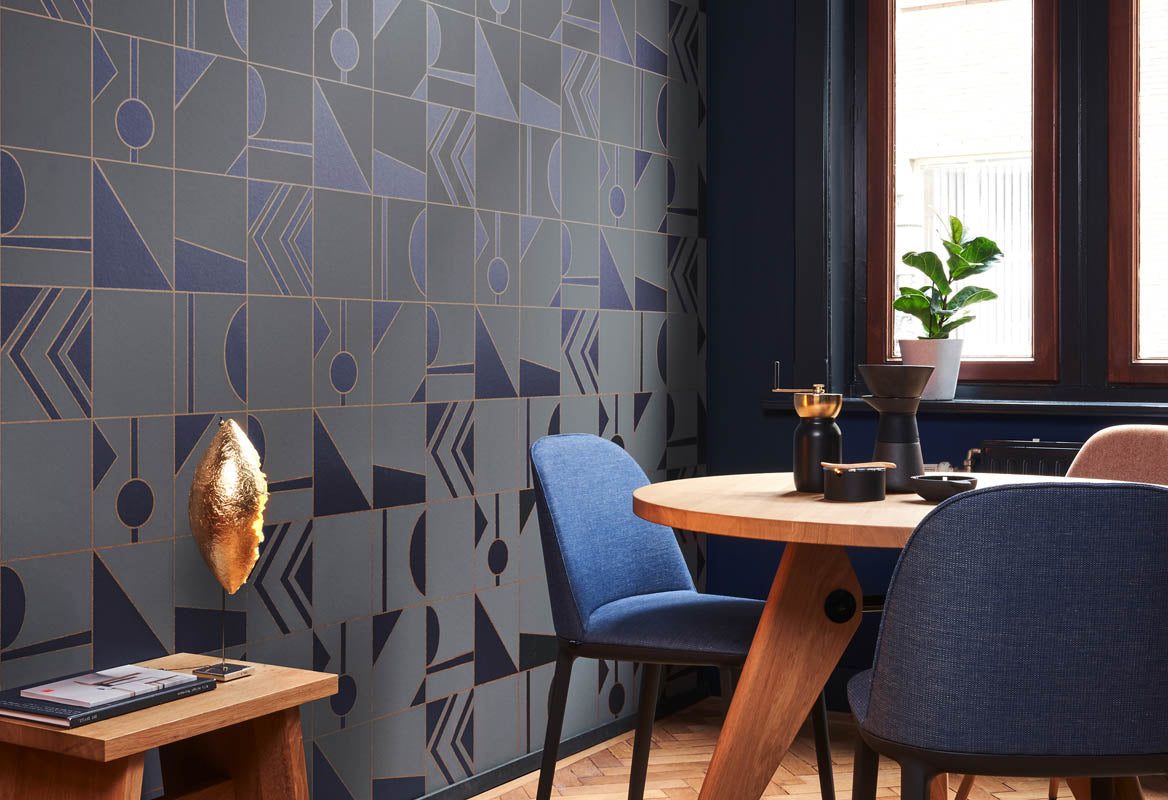 Tinted Tiles - Groove - Copper & Grey