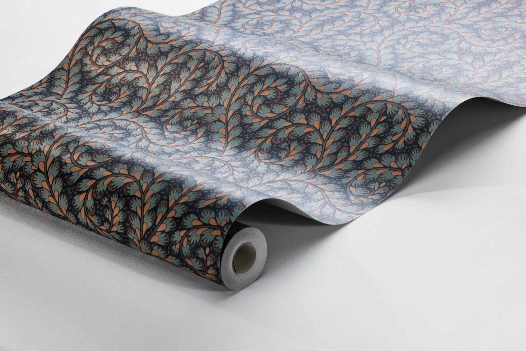Wild Ferns - Dark Blue & Rust