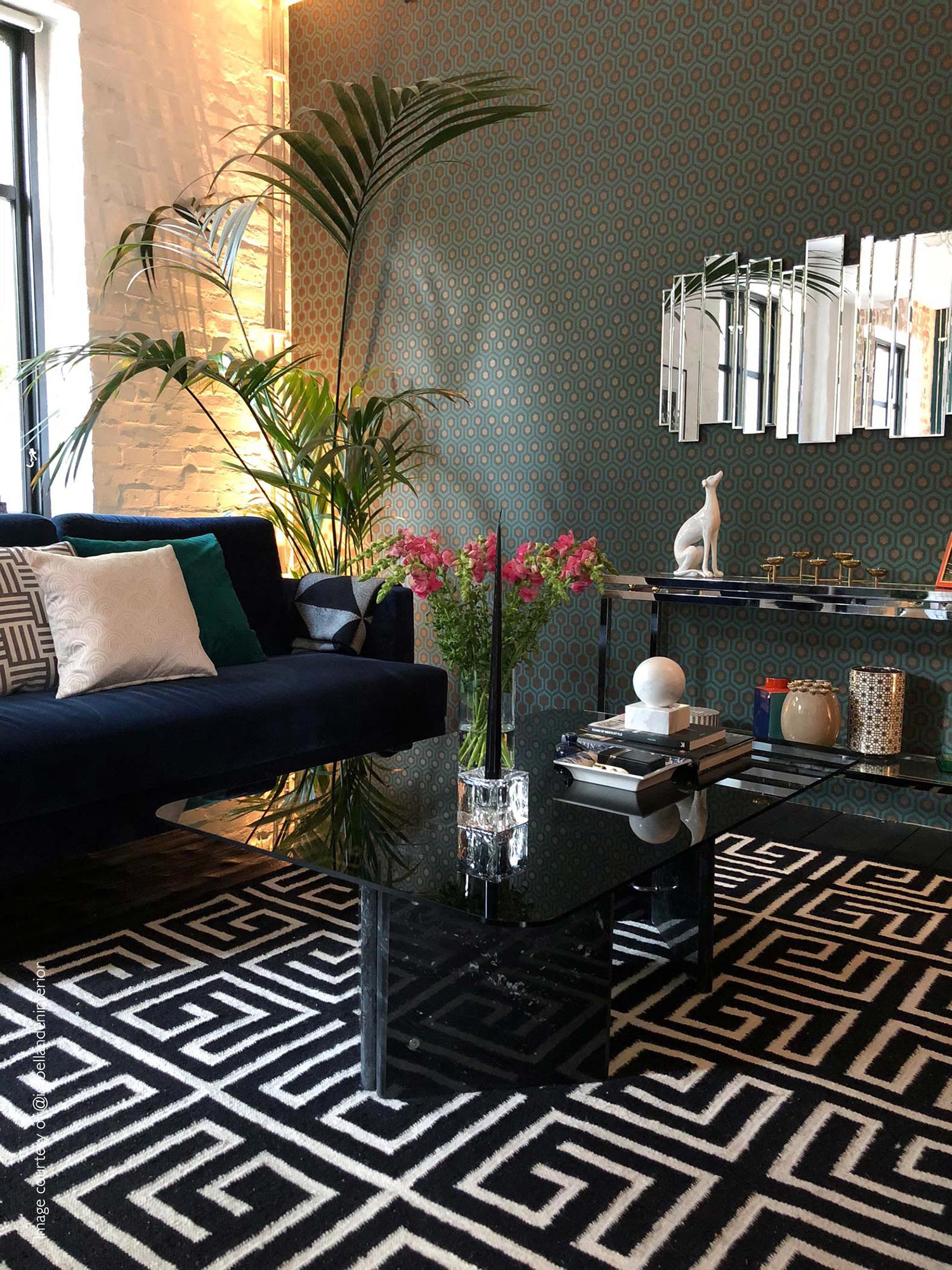 Hicks' Hexagon - Teal & Bronze on Soot