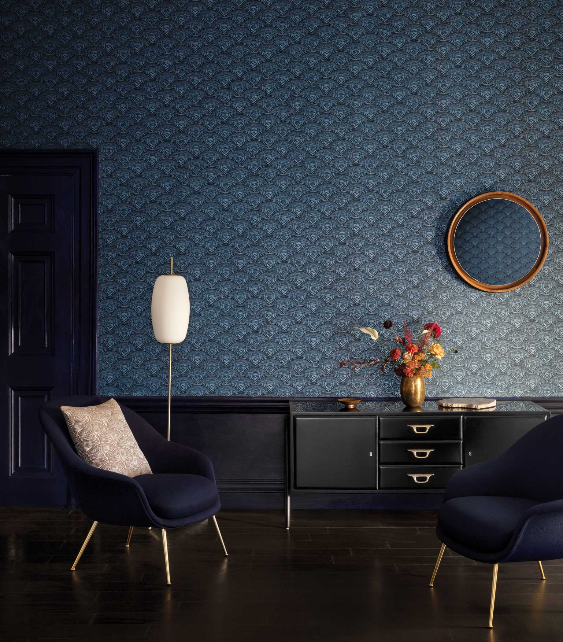 Feather Fan - Blue