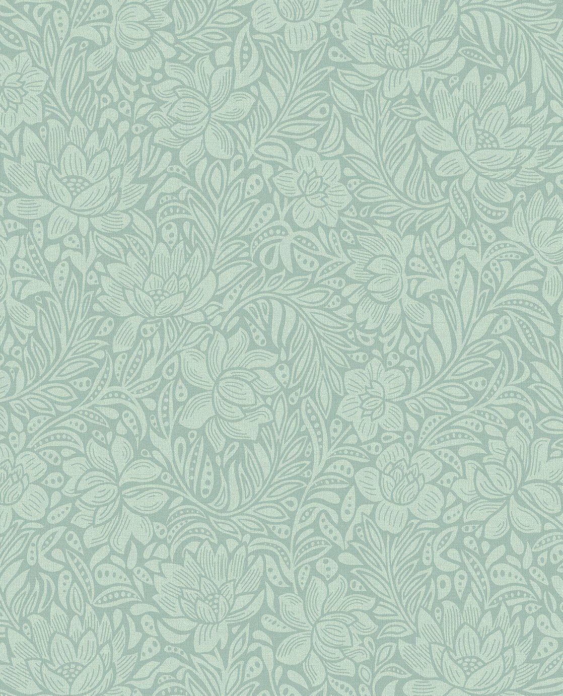 Vintage Flowers - Turquoise