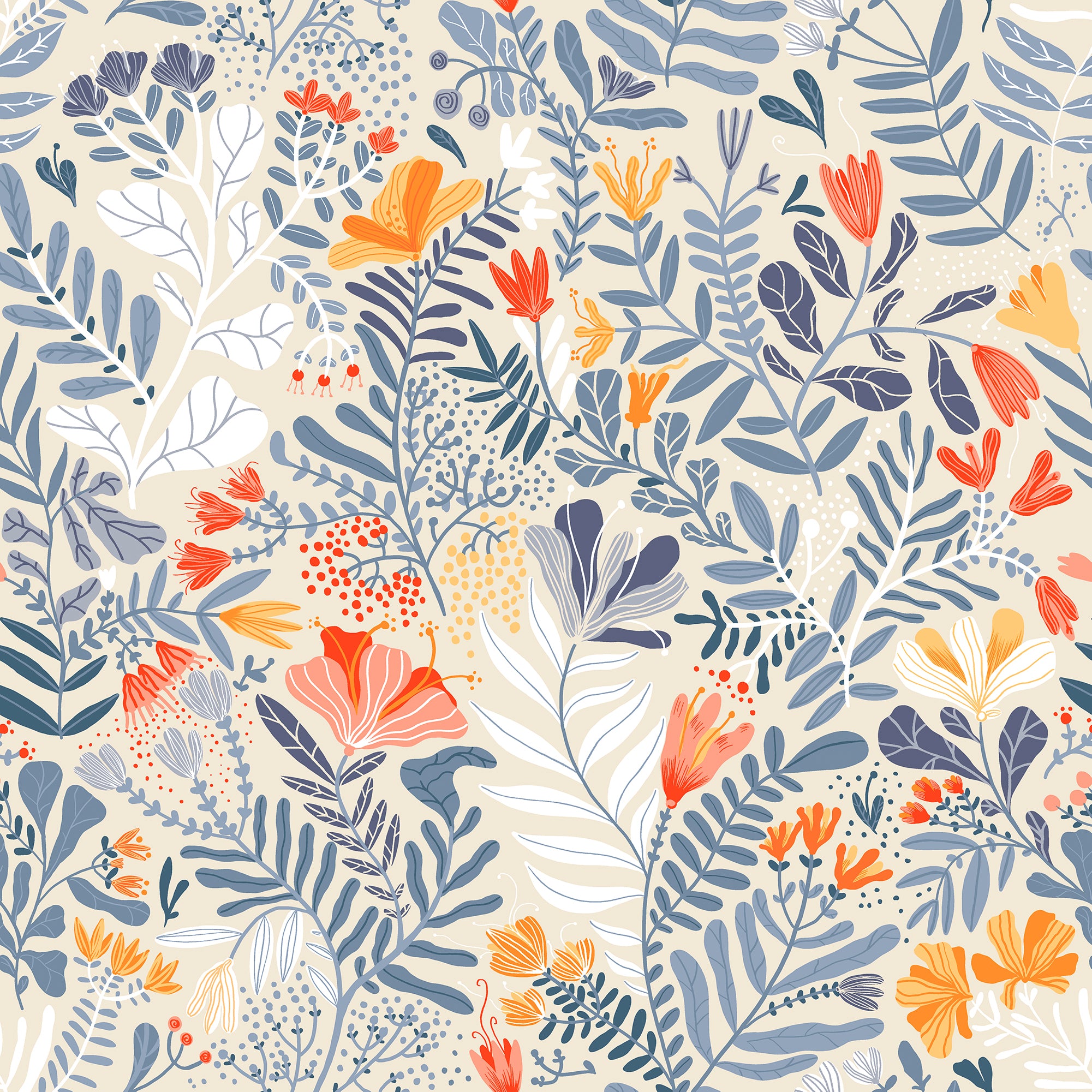 Brittsommar - Light Blue & Sand