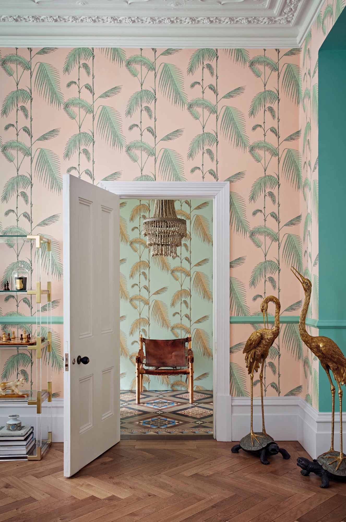 Palm Leaves - Mint & Sand