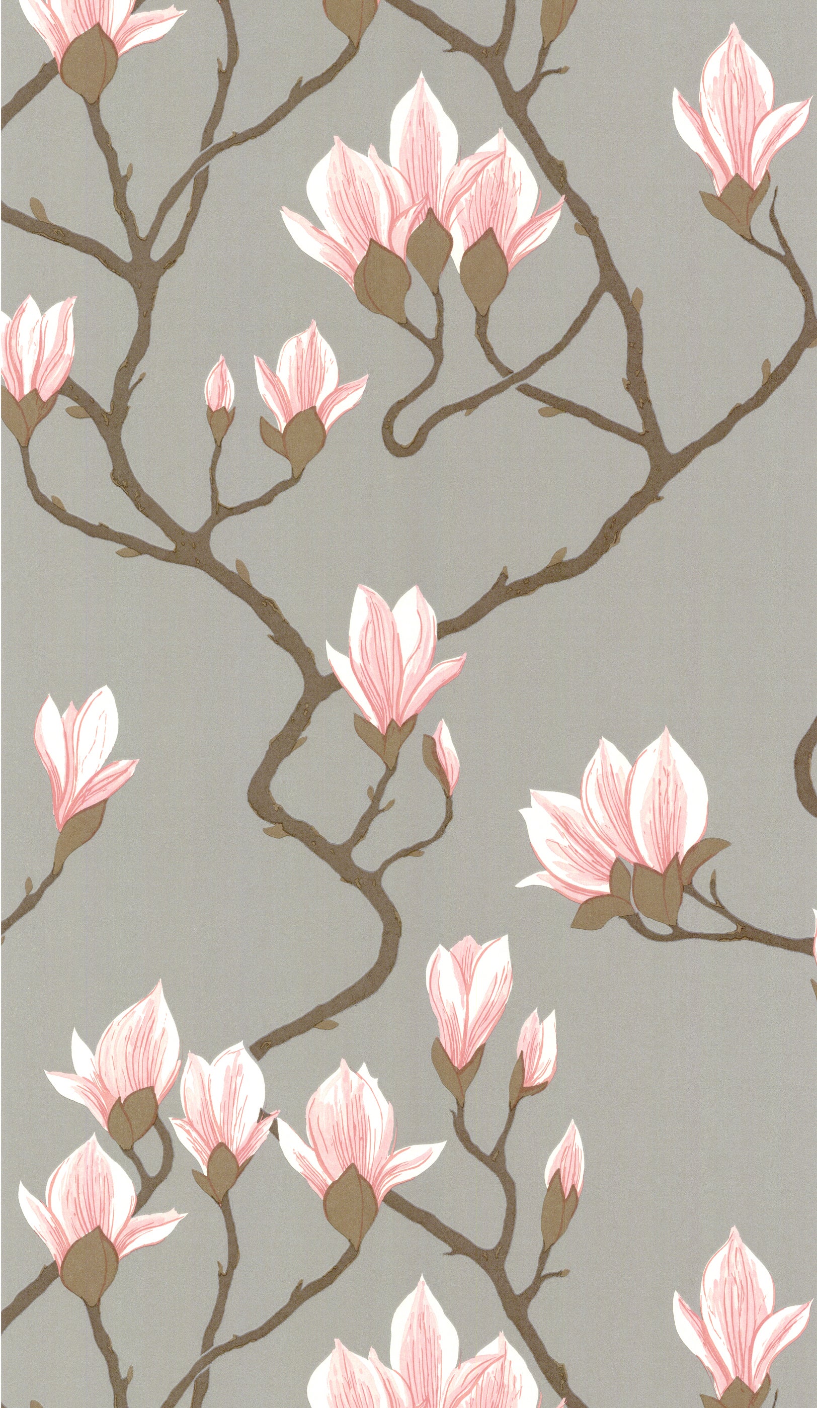Magnolia - Alabaster on Metallic Silver