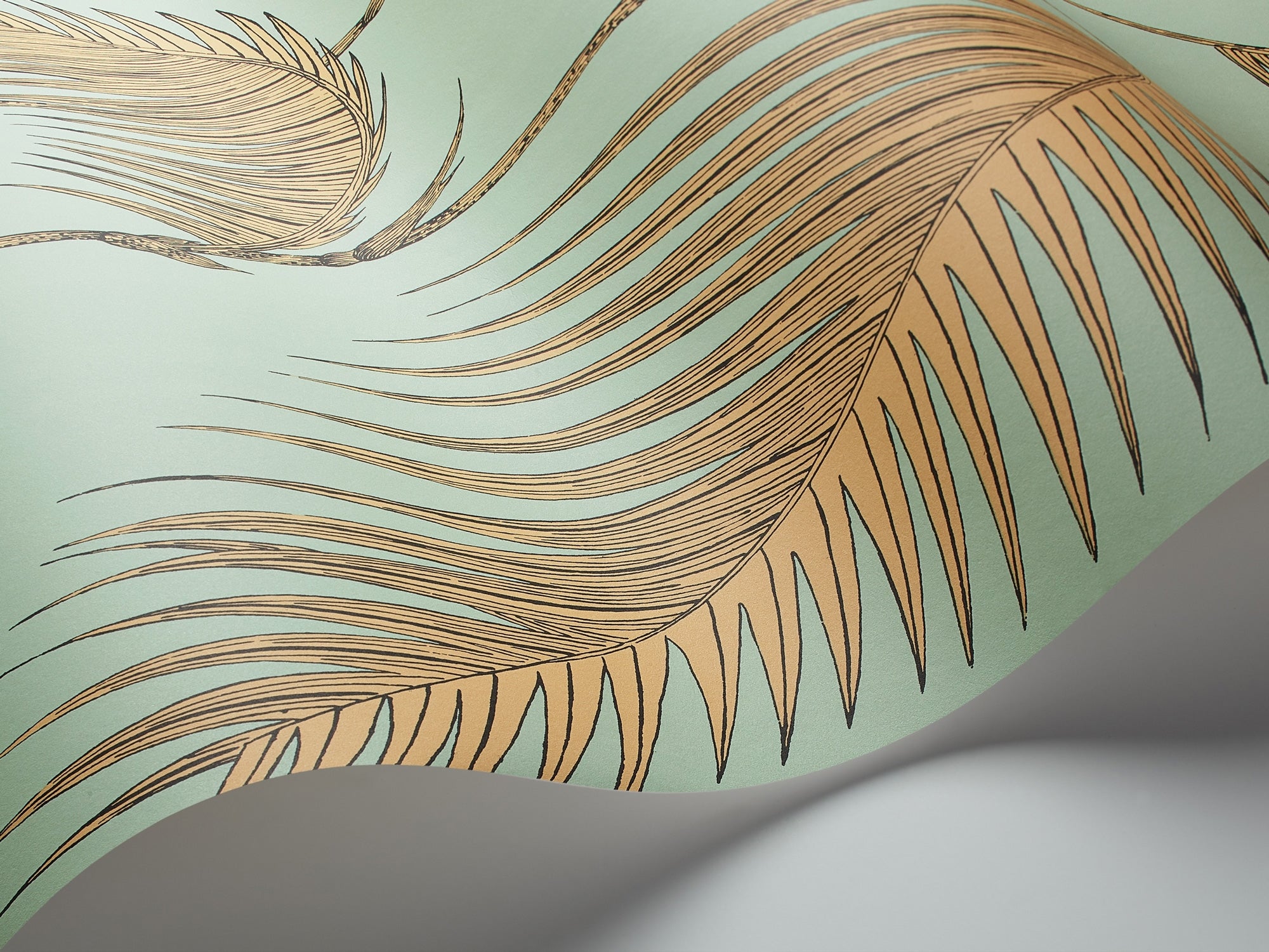 Palm Leaves - Mint & Sand
