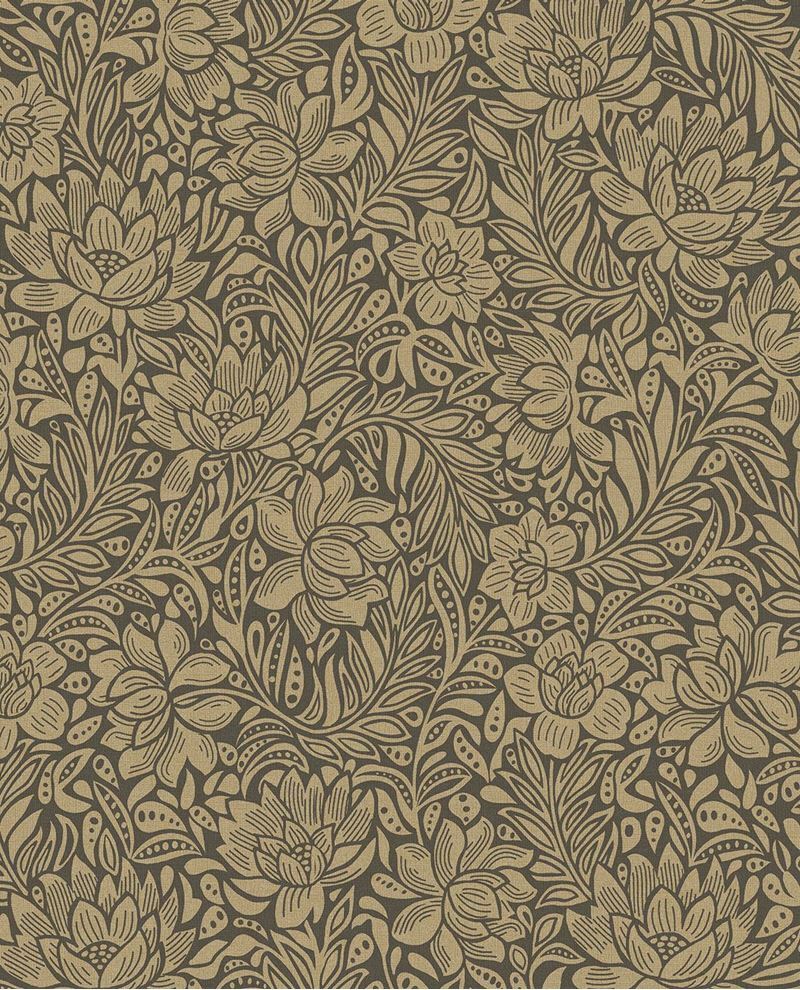 Vintage Flowers - Brown