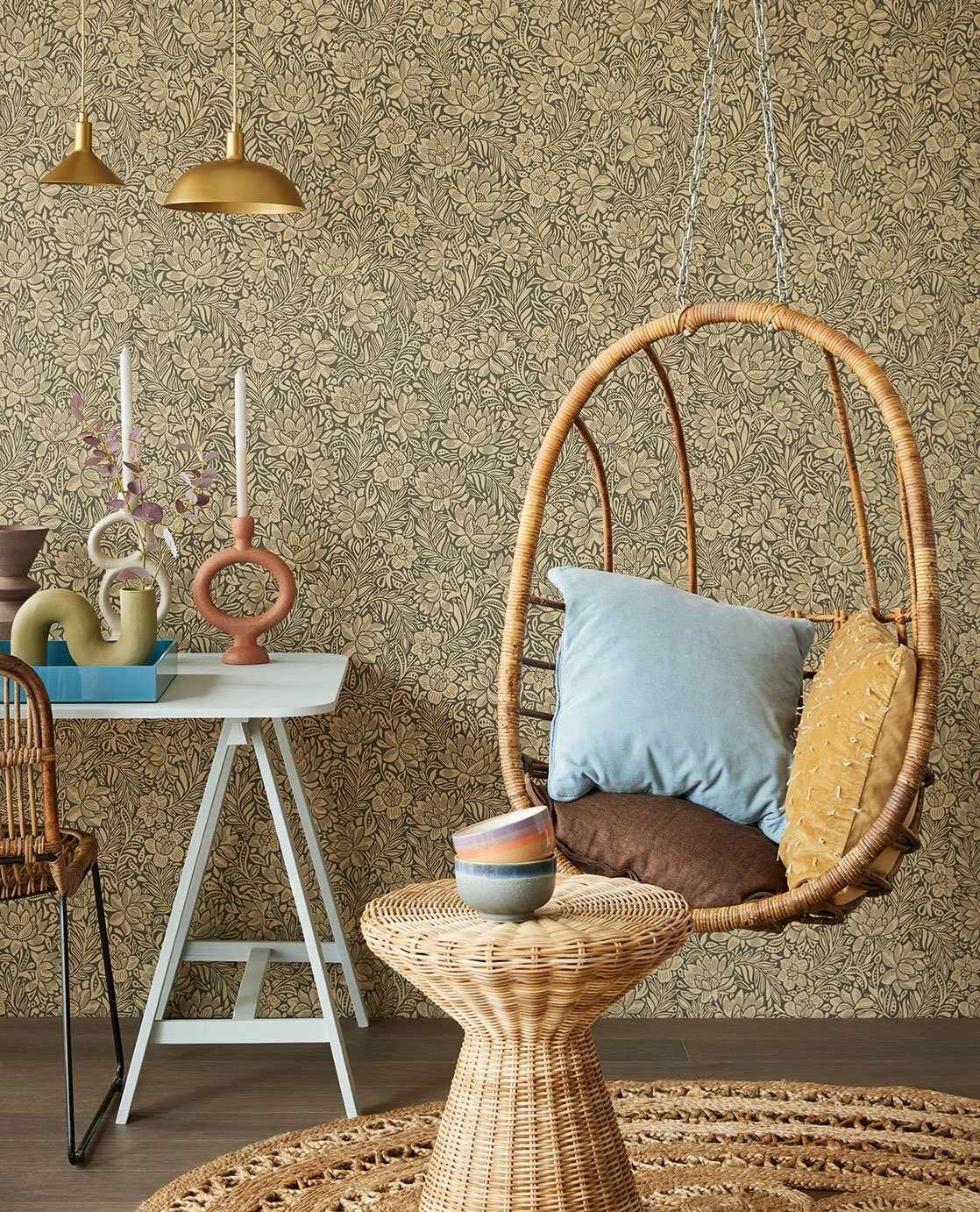 Vintage Flowers - Brown