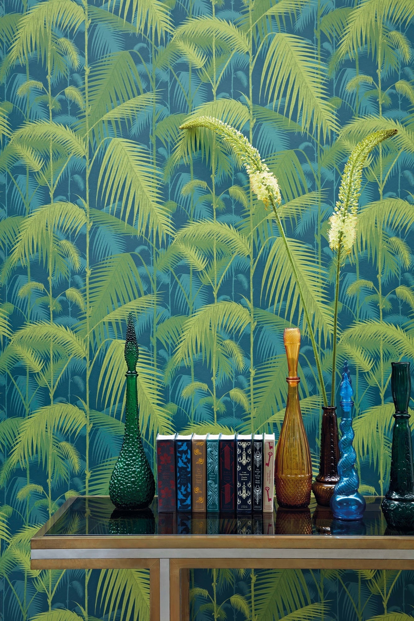 Palm Jungle - Petrol & Lime