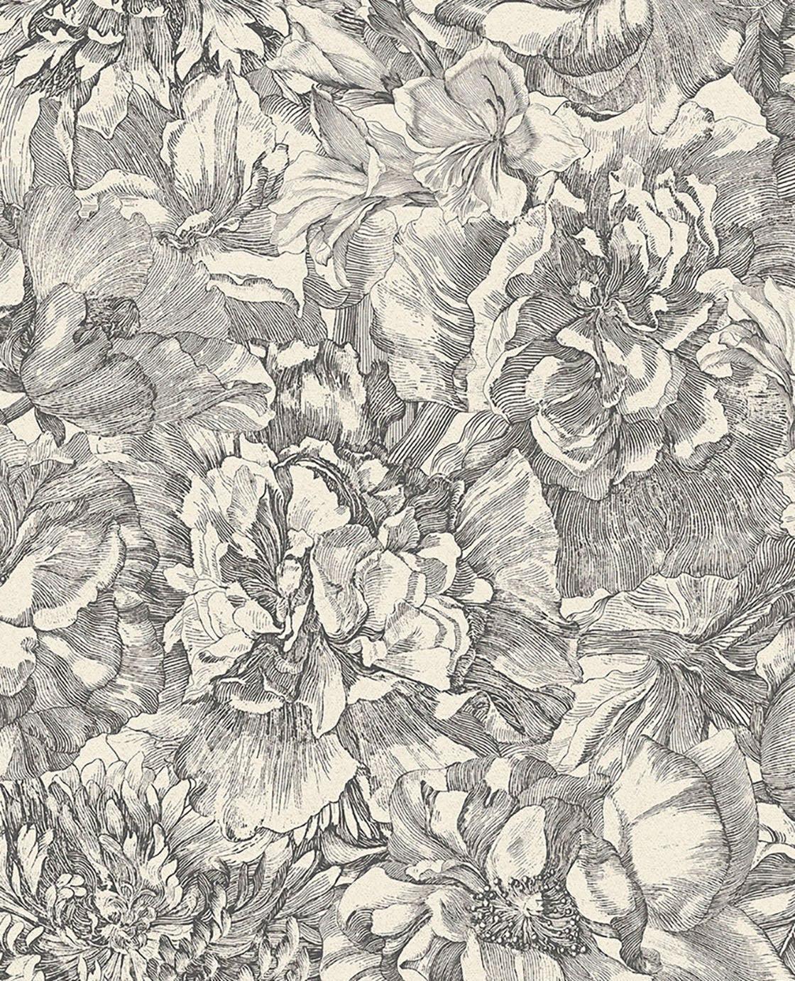 Flower Sketch - Black / White